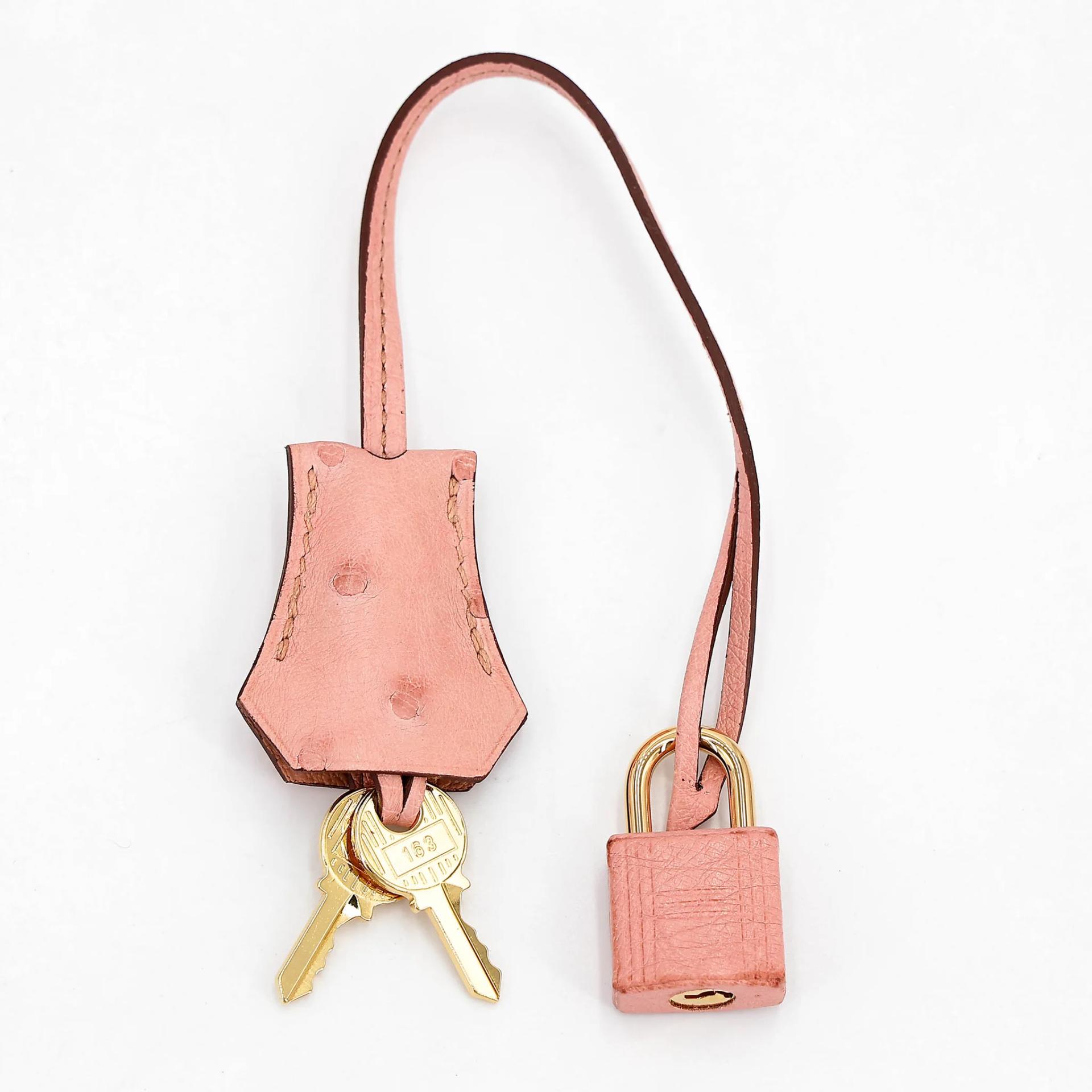 Very Good ( Rank A) HERMÈS Birkin 30 Terre Cuite (94) Ostrich Gold hardware Z (2021) - 22