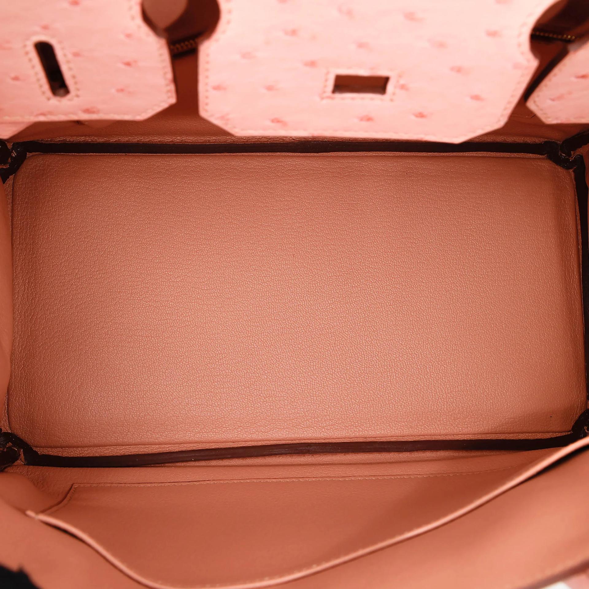 Very Good ( Rank A) HERMÈS Birkin 30 Terre Cuite (94) Ostrich Gold hardware Z (2021) - 21