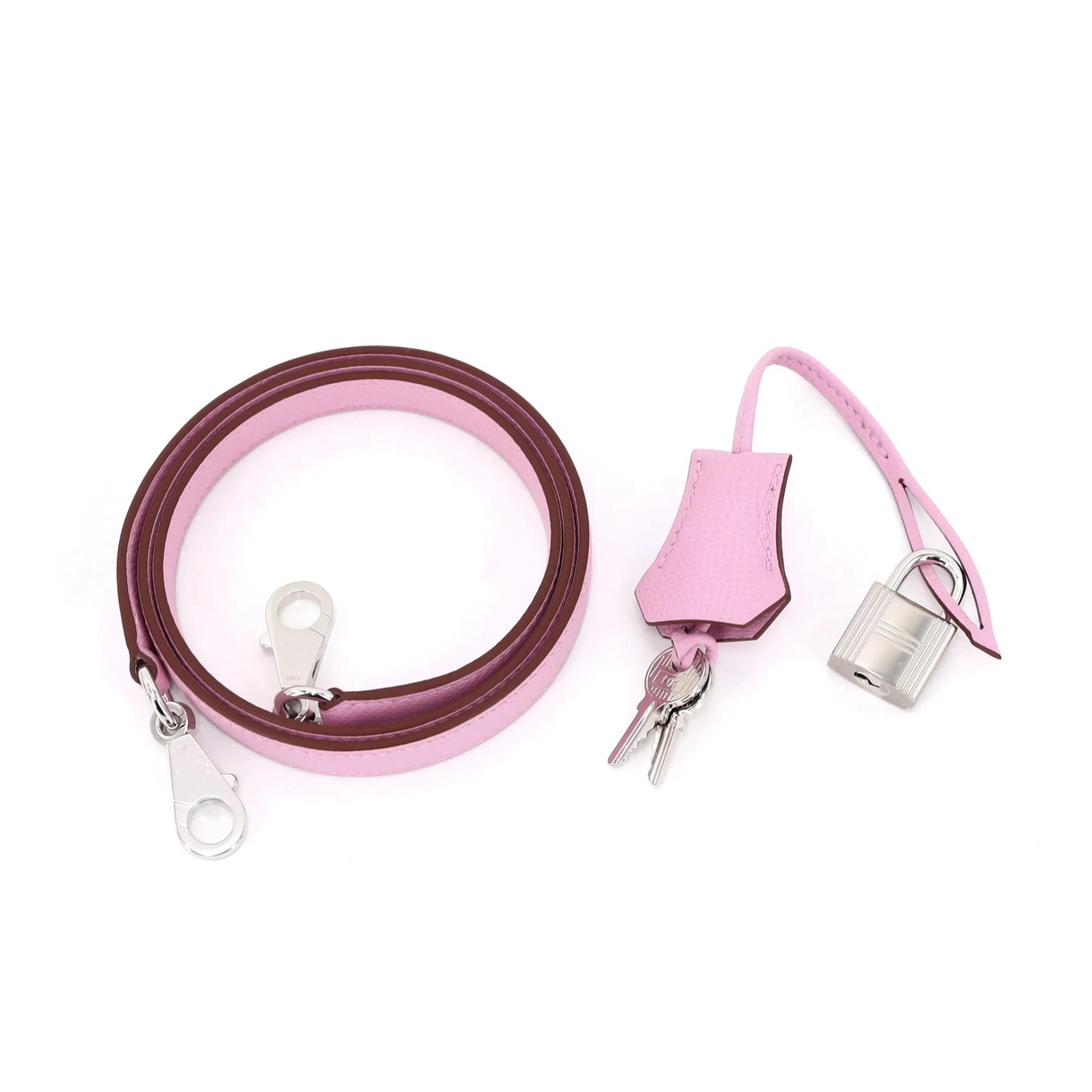 Brand New ( Rank N ) HERMÈS Kelly 25 Sellier Mauve Sylvestre (X9) Epsom Palladium hardware G (2026) - 17