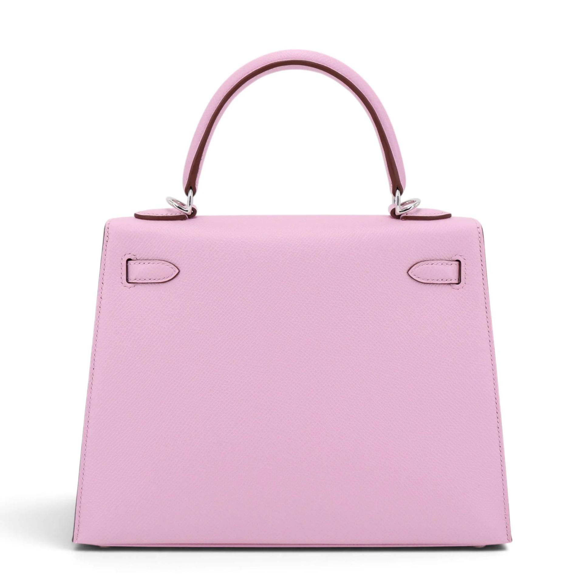 Brand New ( Rank N ) HERMÈS Kelly 25 Sellier Mauve Sylvestre (X9) Epsom Palladium hardware G (2026) - 2