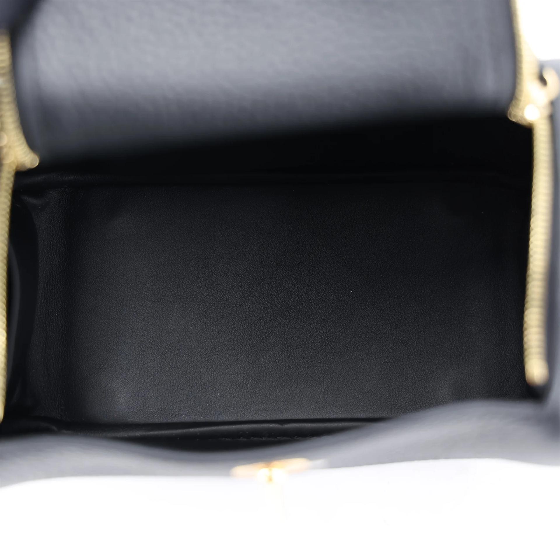Unused ( Rank NS ) HERMÈS Mini Lindy Black Clemence Gold hardware W (2024) - 11