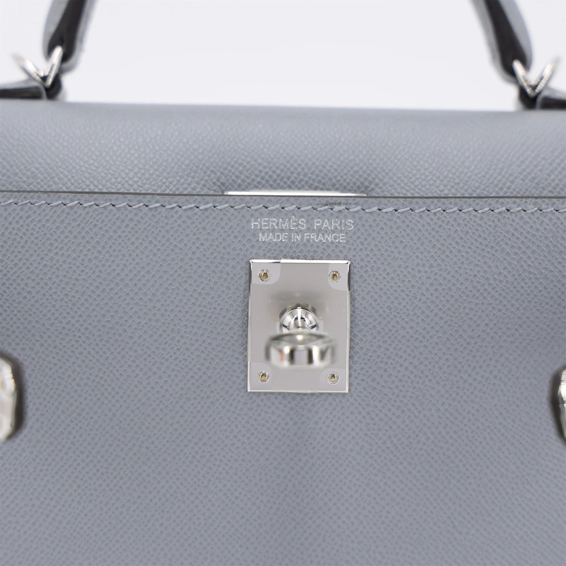 Brand New ( Rank N ) HERMÈS Mini Kelly II Gris Pantin (P0) Madame Palladium hardware G (2026) - 10