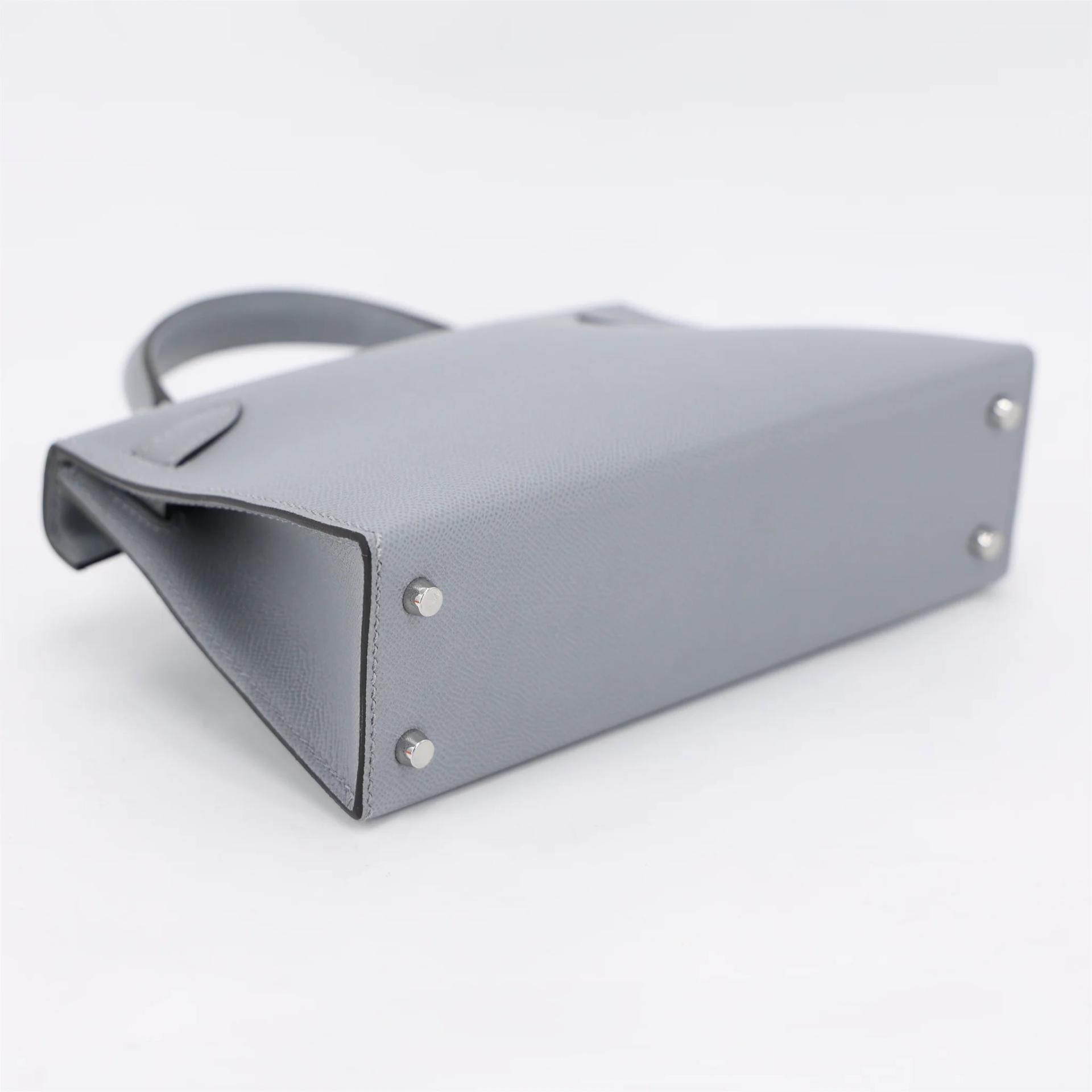 Brand New ( Rank N ) HERMÈS Mini Kelly II Gris Pantin (P0) Madame Palladium hardware G (2026) - 6