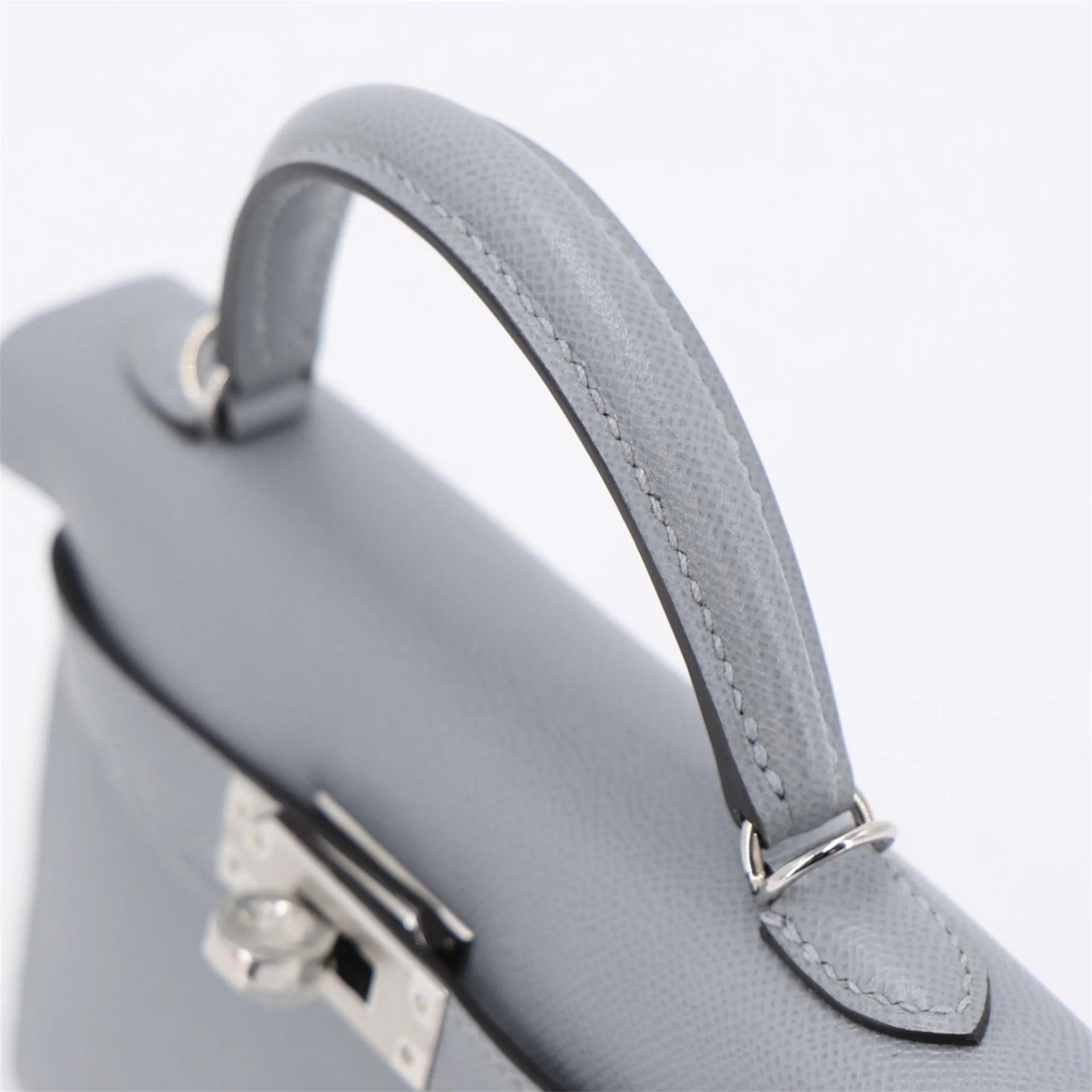 Brand New ( Rank N ) HERMÈS Mini Kelly II Gris Pantin (P0) Madame Palladium hardware G (2026) - 3