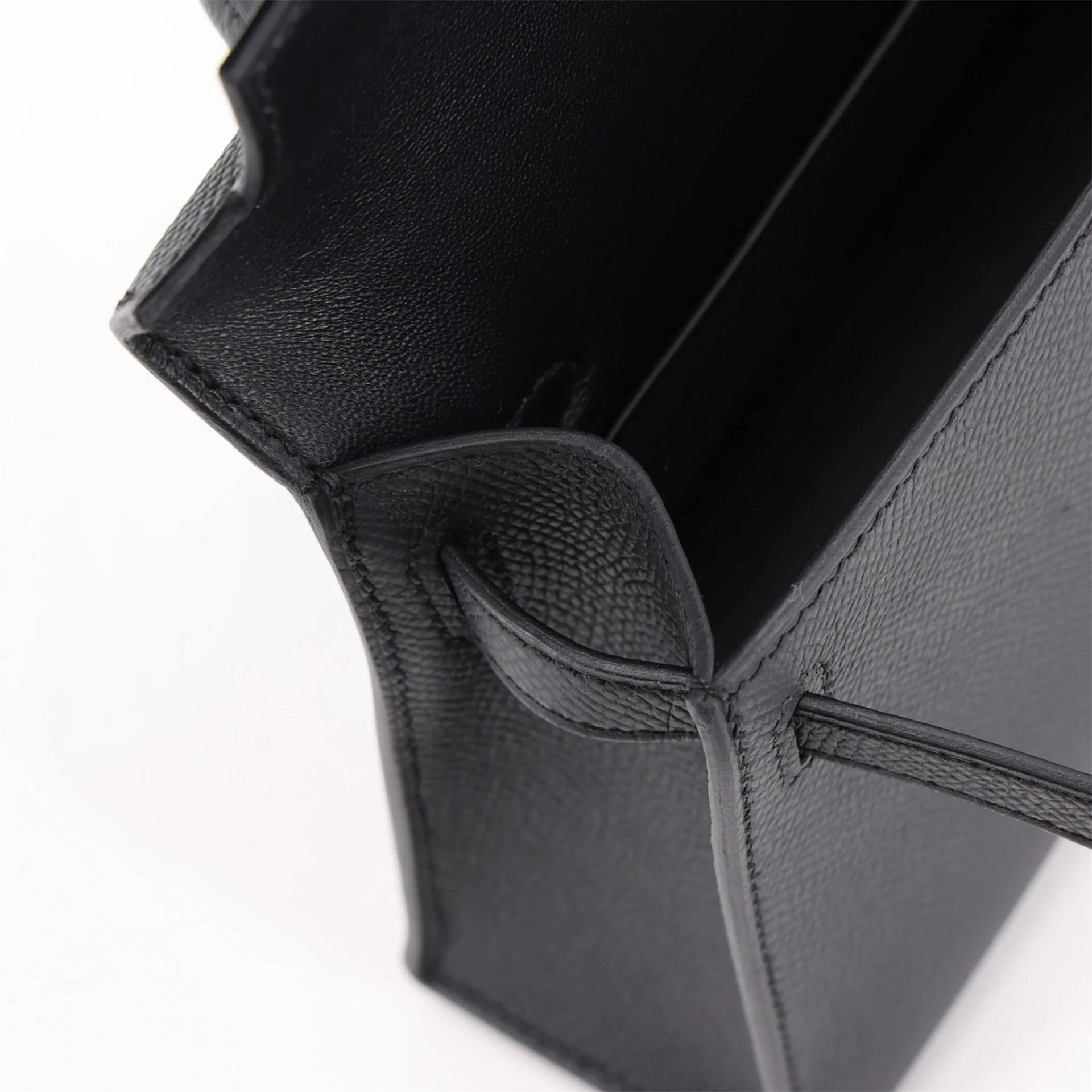 Brand New ( Rank N ) HERMÈS Mini Kelly II Noir (89) Epsom Gold hardware G (2026) - 12