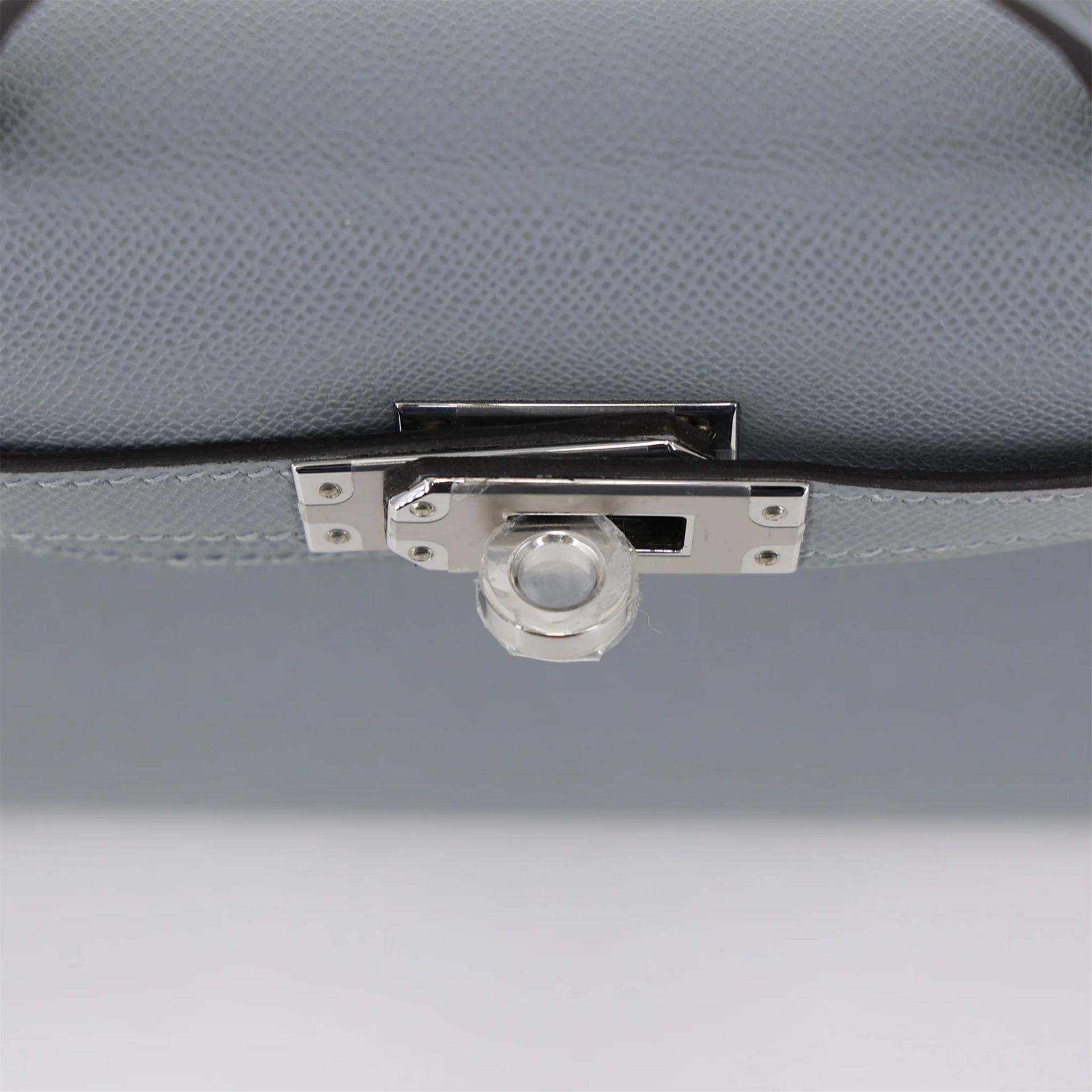 Brand New ( Rank N ) HERMÈS Mini Kelly II Gris Pantin (P0) Madame Palladium hardware G (2026) - 9