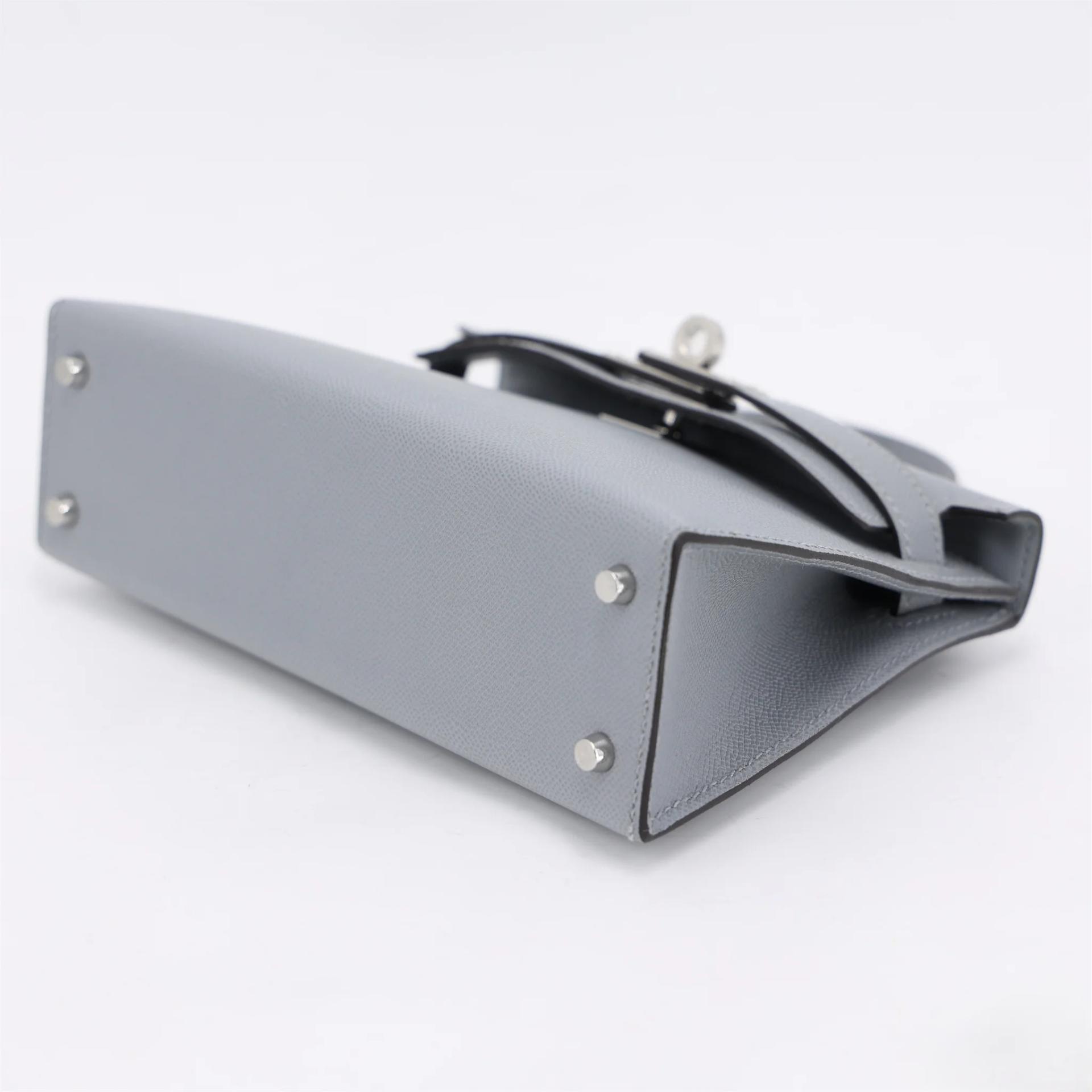 Brand New ( Rank N ) HERMÈS Mini Kelly II Gris Pantin (P0) Madame Palladium hardware G (2026) - 5