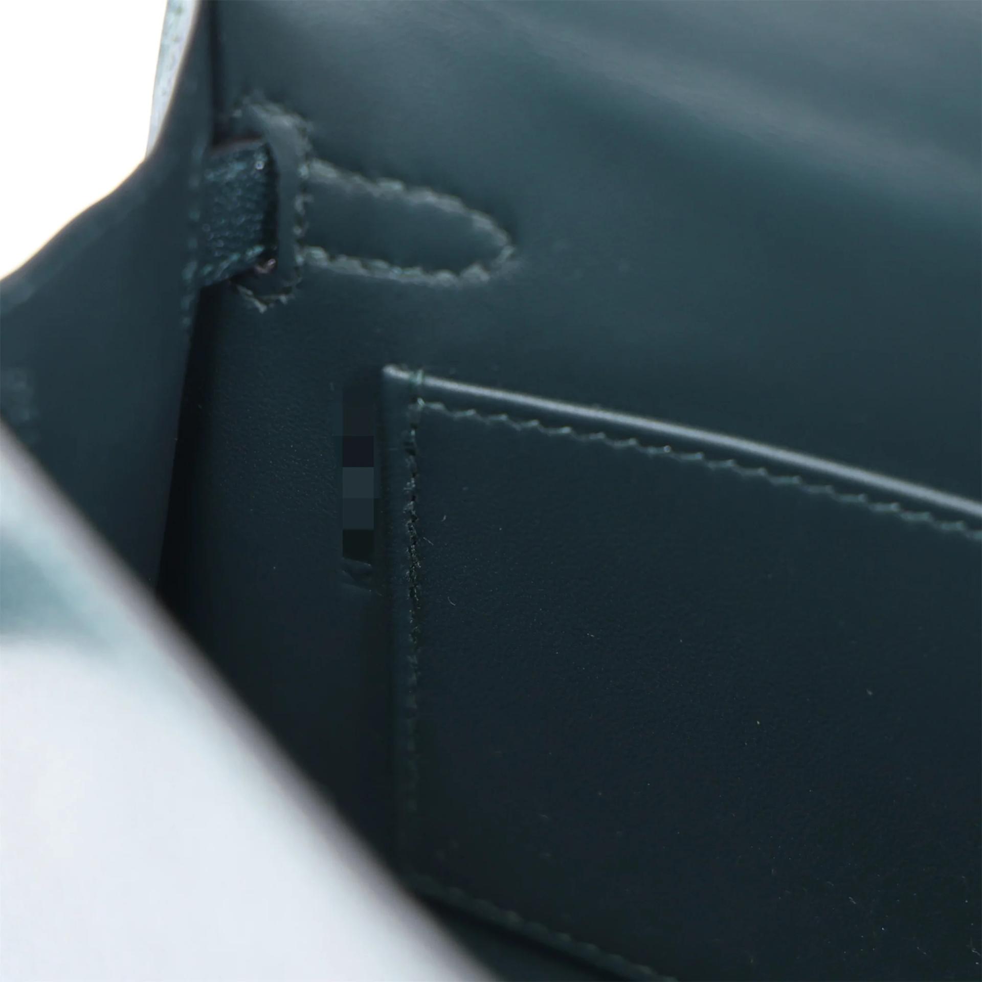 Brand New ( Rank N ) HERMÈS Mini Kelly II touch Vert Cypress (6O) Lizard Chevre Gold hardware K (2025) - 14