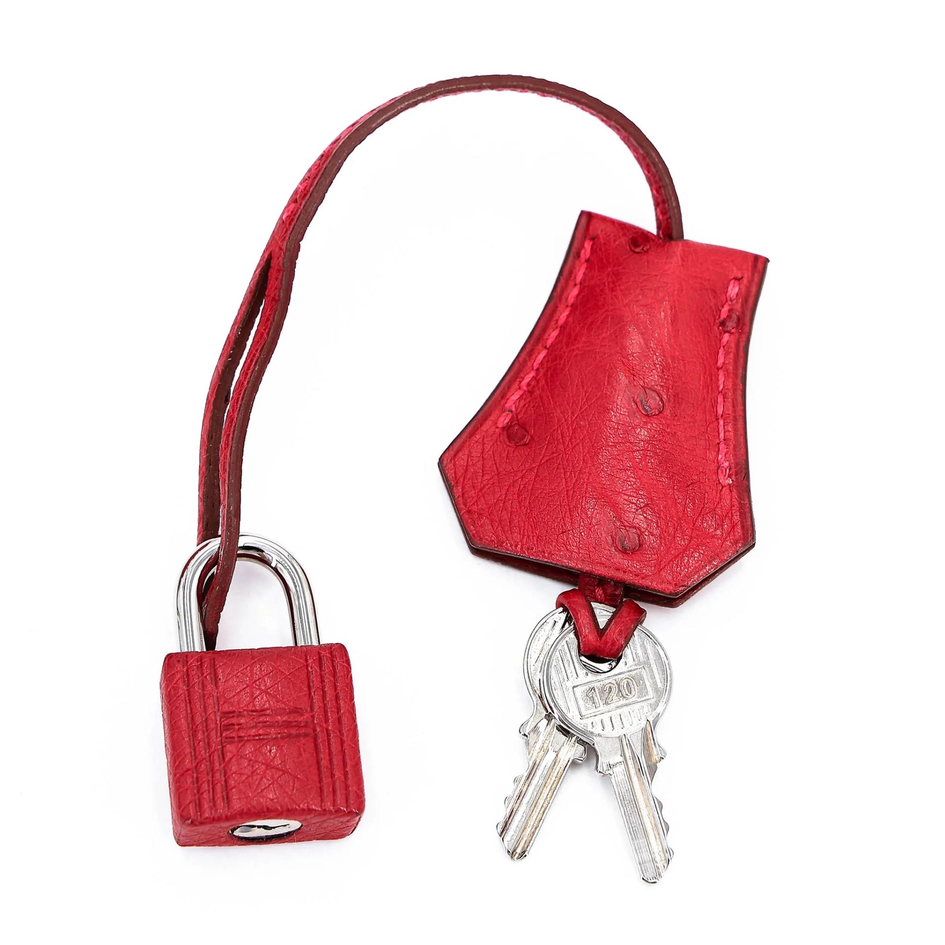 Very Good ( Rank A) HERMÈS Birkin 25 Bougainvillea (A5) Ostrich Palladium hardware Square M (2009) - 25