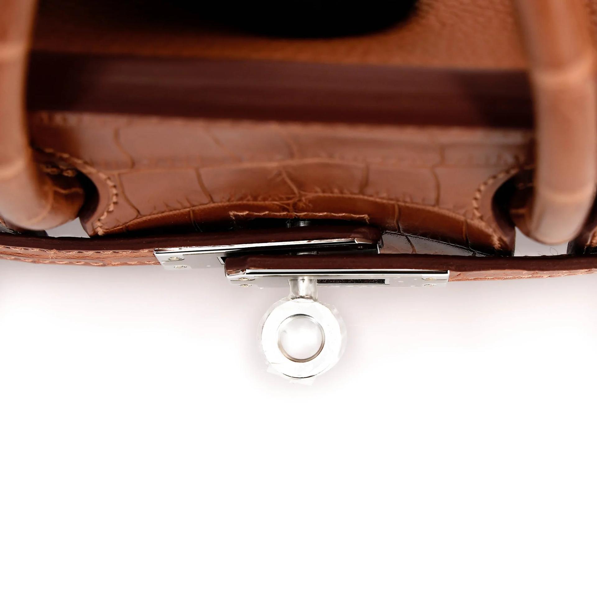 Brand New ( Rank N ) HERMÈS Birkin 25 Touch Gold (37) Togo Matte Alligator Palladium hardware G (2026) - 9
