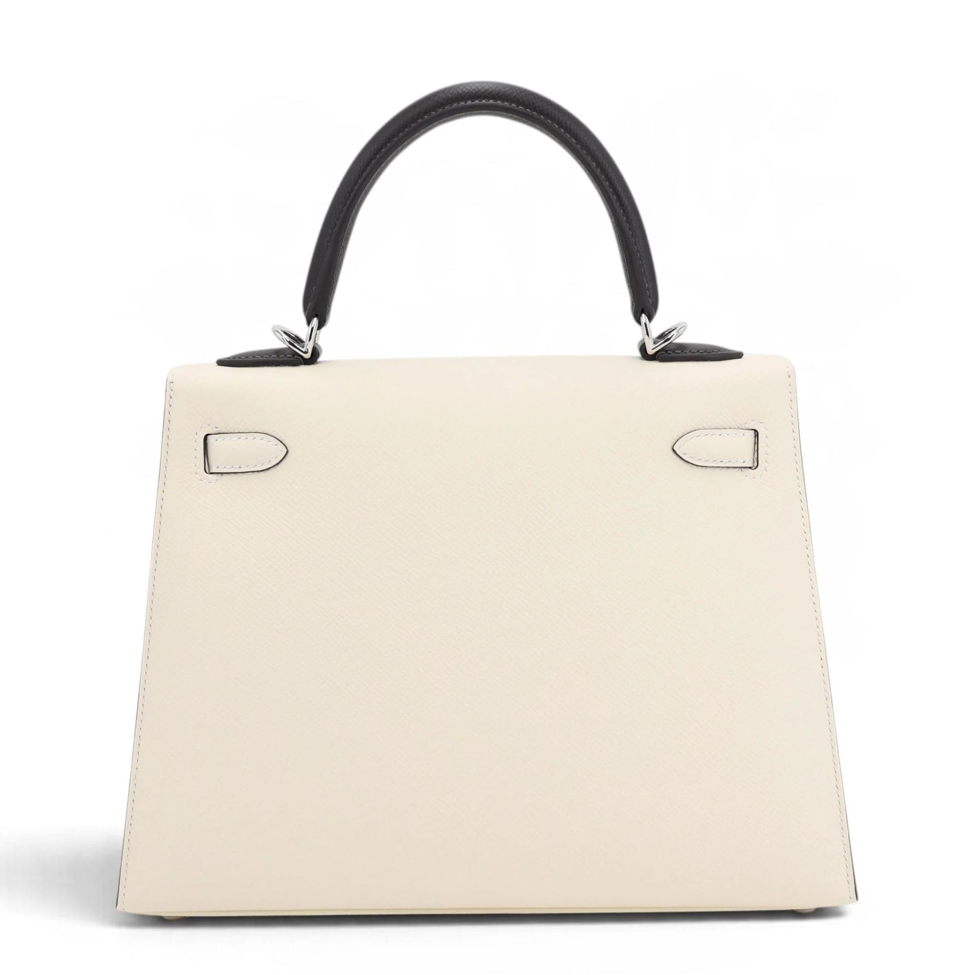 Brand New ( Rank N ) HERMÈS Kelly 25 Nata (I2) Bai Brun(T3) Dune Epsom Palladium hardware G (2026) - 2