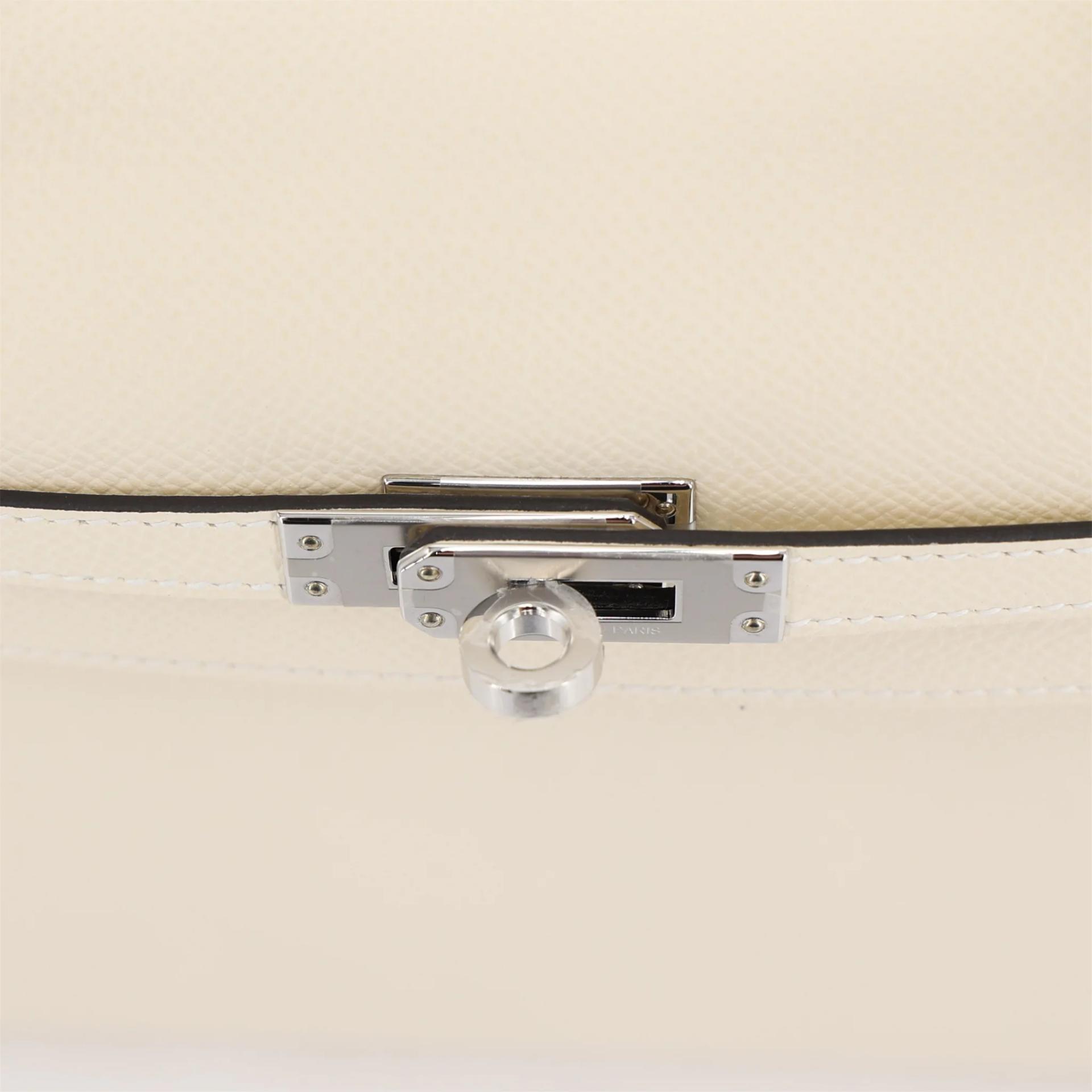 Brand New ( Rank N ) HERMÈS Kelly 25 Nata (I2) Bai Brun(T3) Dune Epsom Palladium hardware G (2026) - 9