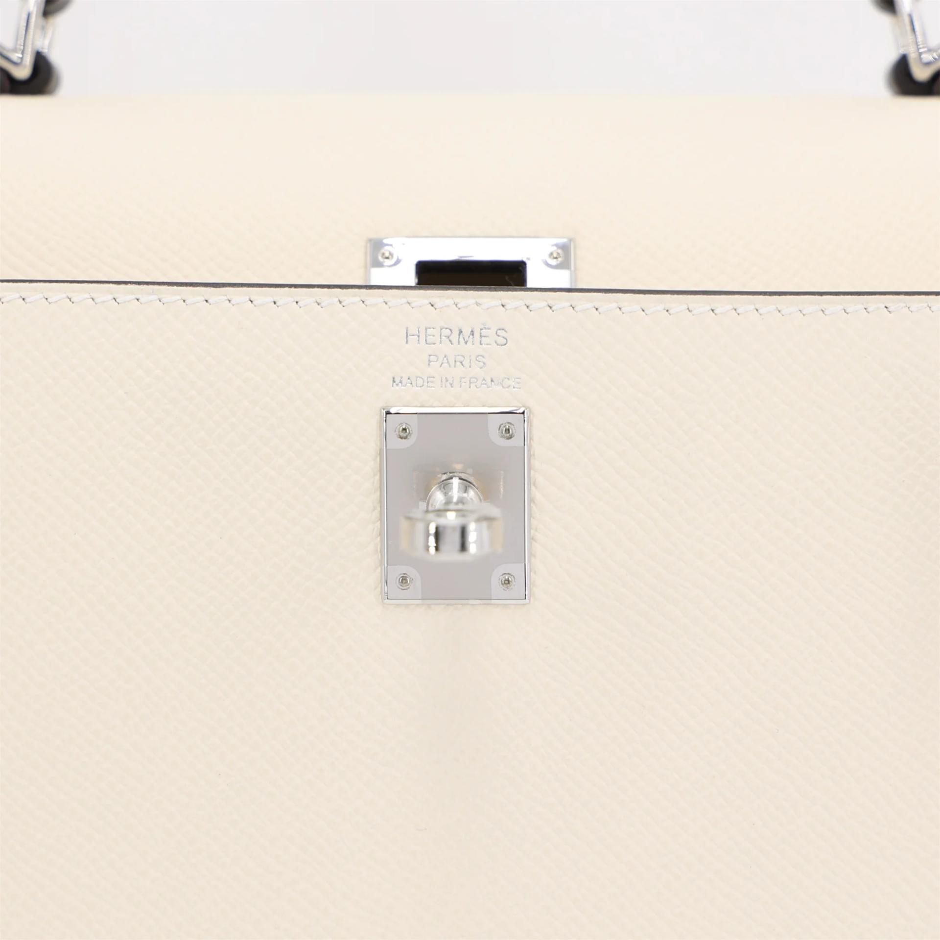 Brand New ( Rank N ) HERMÈS Kelly 25 Nata (I2) Bai Brun(T3) Dune Epsom Palladium hardware G (2026) - 10