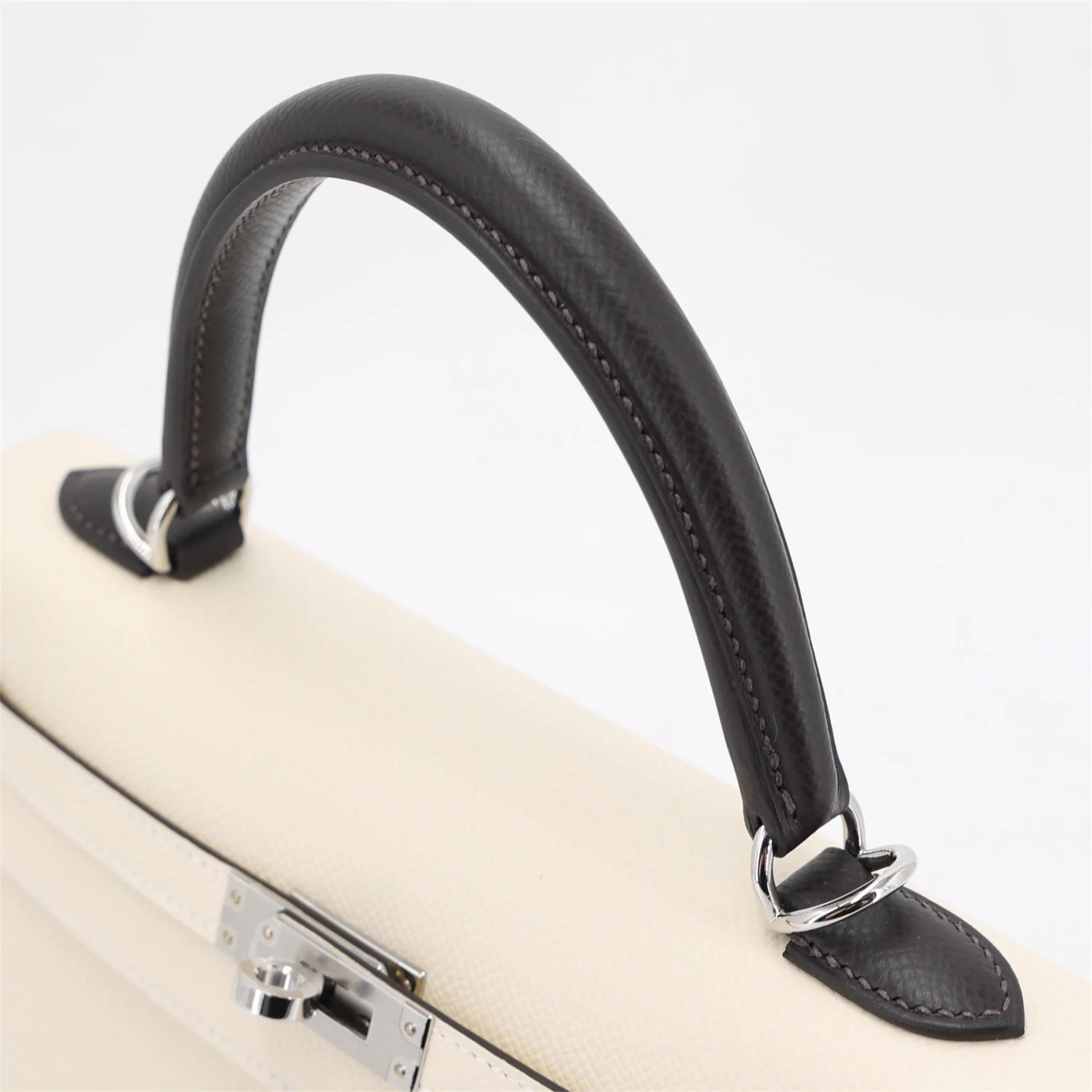 Brand New ( Rank N ) HERMÈS Kelly 25 Nata (I2) Bai Brun(T3) Dune Epsom Palladium hardware G (2026) - 3