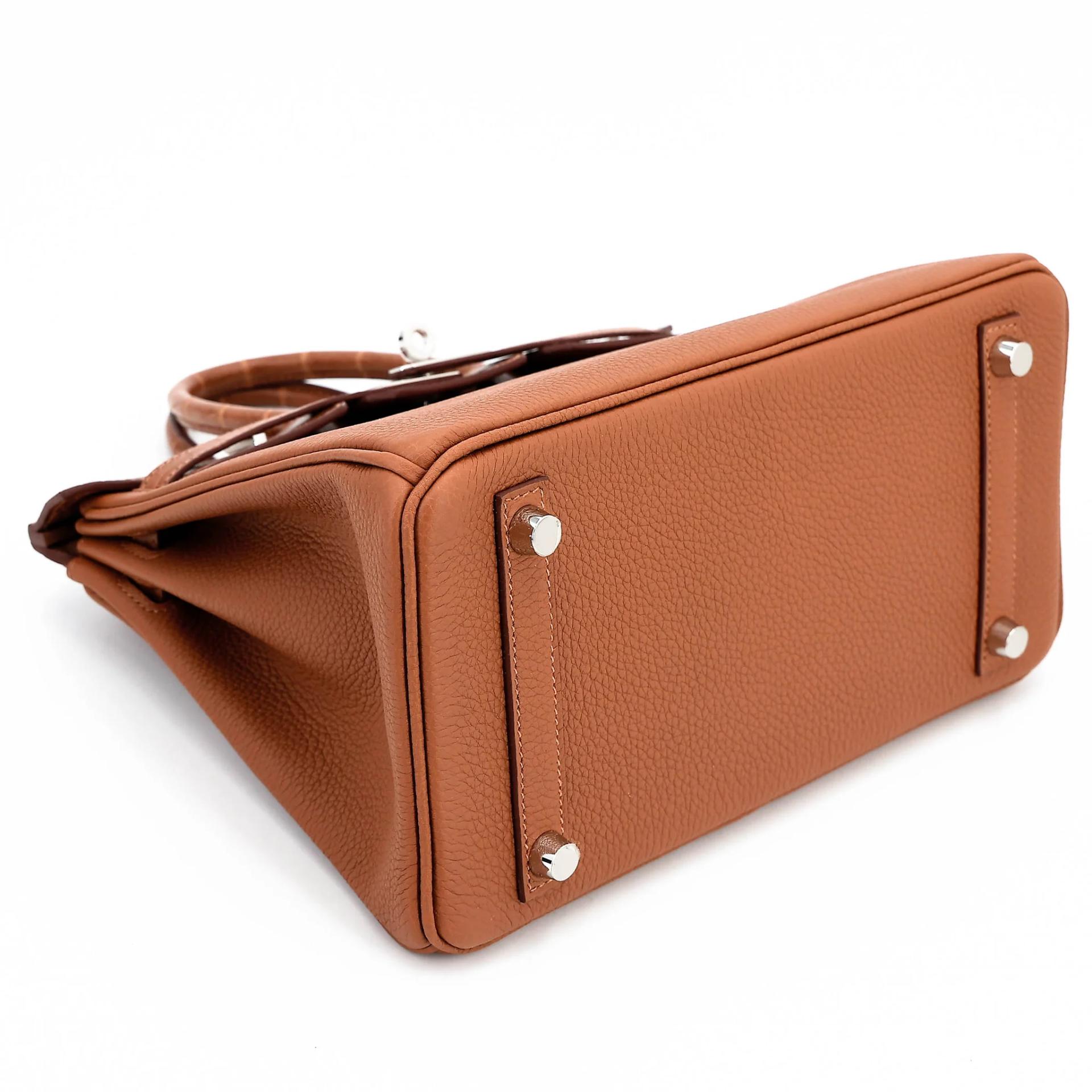 Brand New ( Rank N ) HERMÈS Birkin 25 Touch Gold (37) Togo Matte Alligator Palladium hardware G (2026) - 5