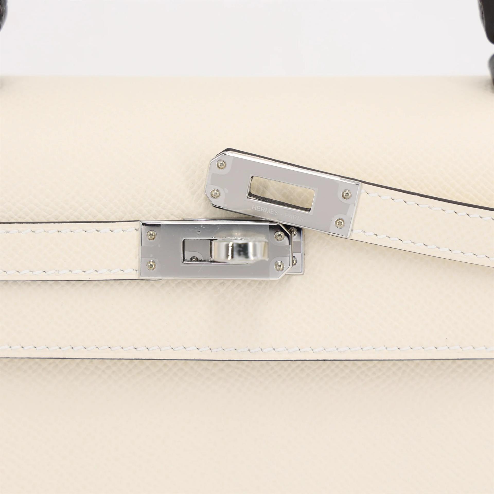 Brand New ( Rank N ) HERMÈS Kelly 25 Nata (I2) Bai Brun(T3) Dune Epsom Palladium hardware G (2026) - 8