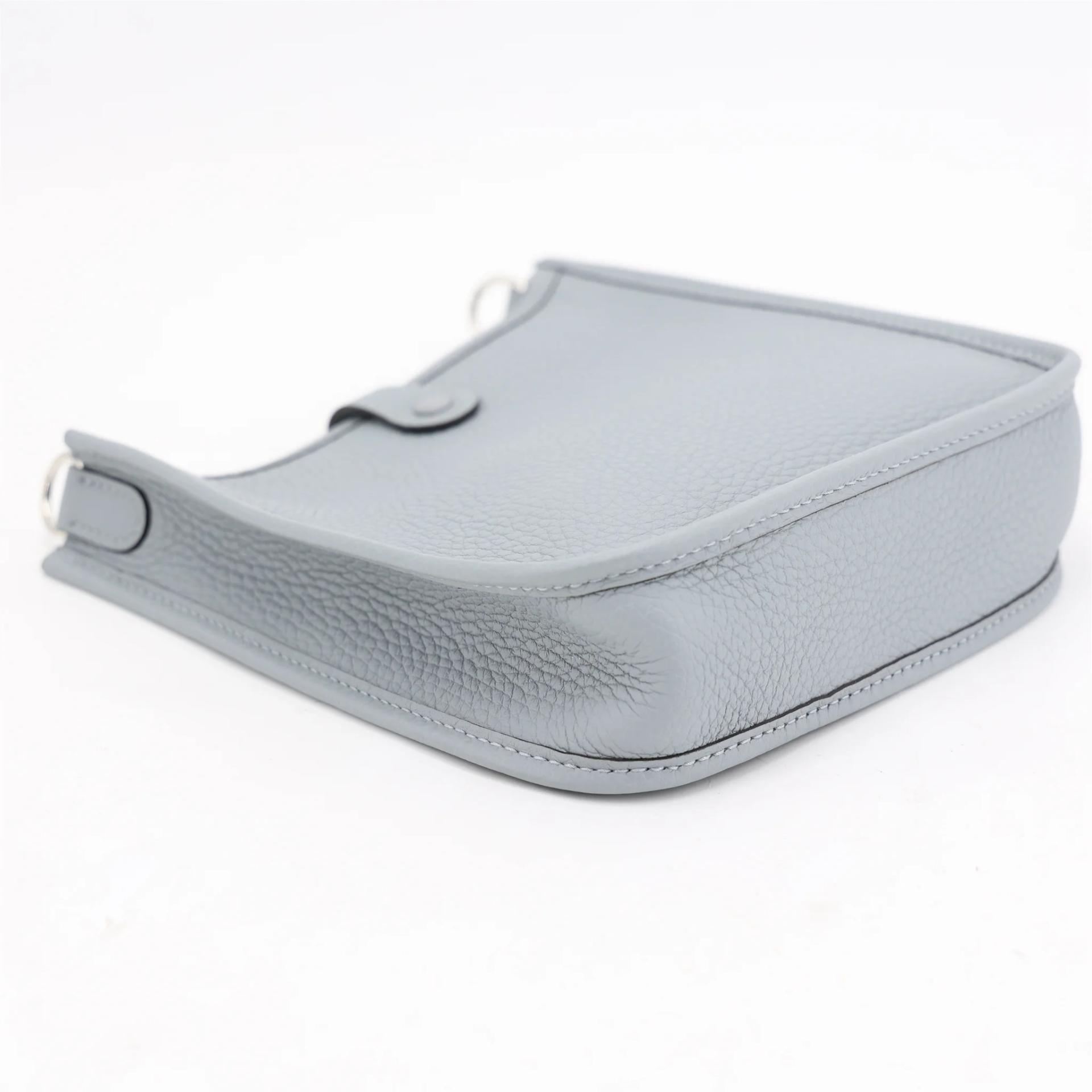 Brand New ( Rank N ) HERMÈS Mini Evelyne 16 Amazone 112cm Gris Pantin (P0) Clemence Palladium hardware K (2025) - 5