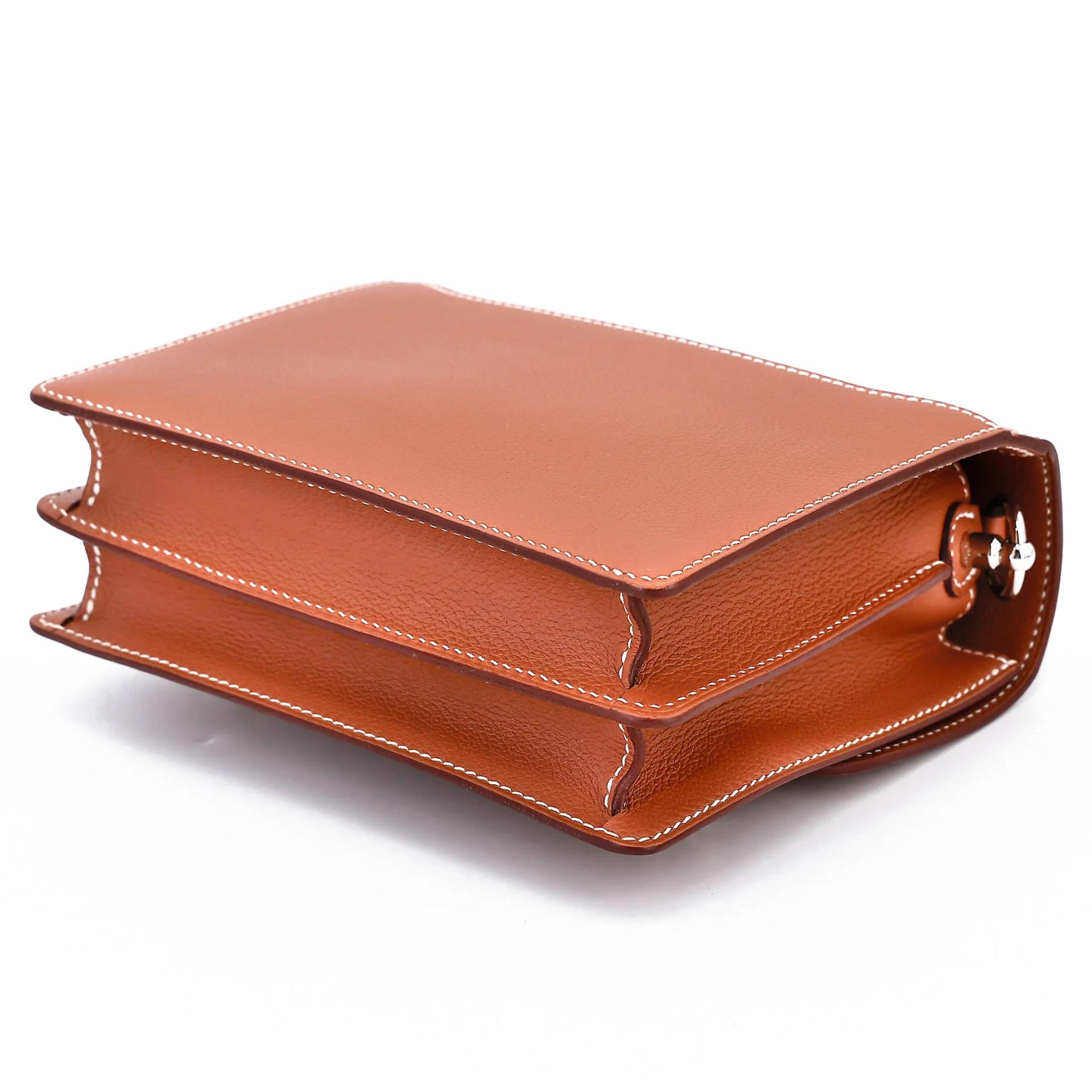 Unused ( Rank NS ) HERMÈS Roulis Mini Gold (37) Evercolor Palladium hardware W (2024) - 6