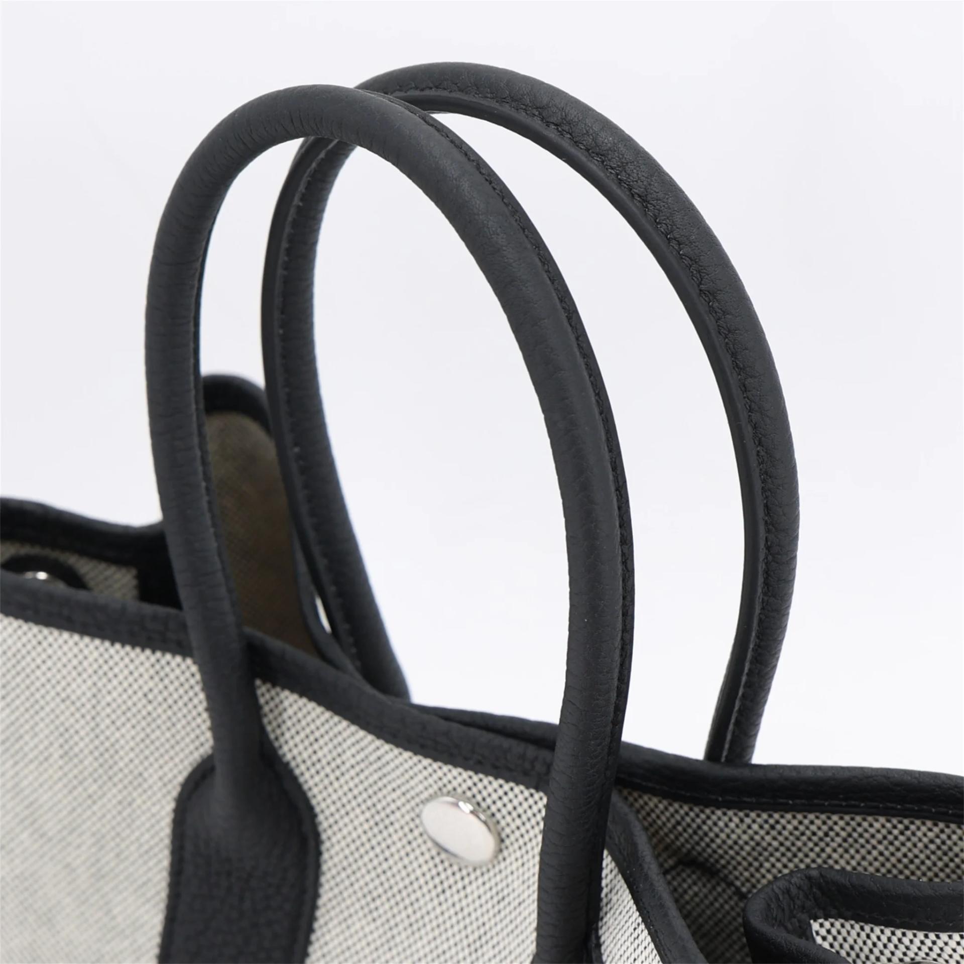 Brand New ( Rank N ) HERMÈS Neo Garden Party 23 Black Ecru Negonda Palladium hardware G (2026) - 3