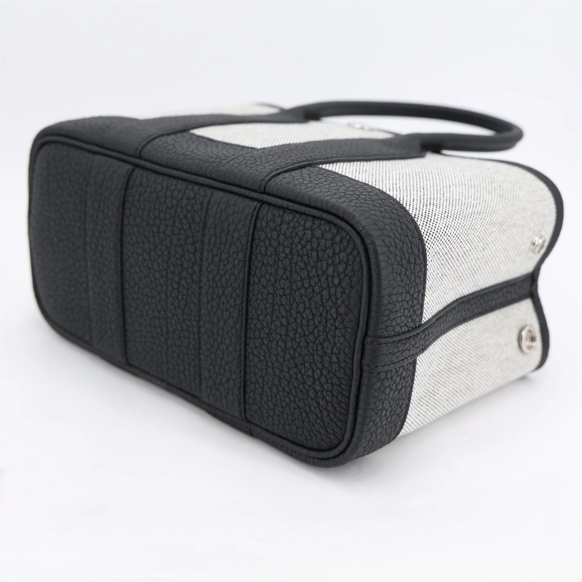 Brand New ( Rank N ) HERMÈS Neo Garden Party 23 Black Ecru Negonda Palladium hardware G (2026) - 7