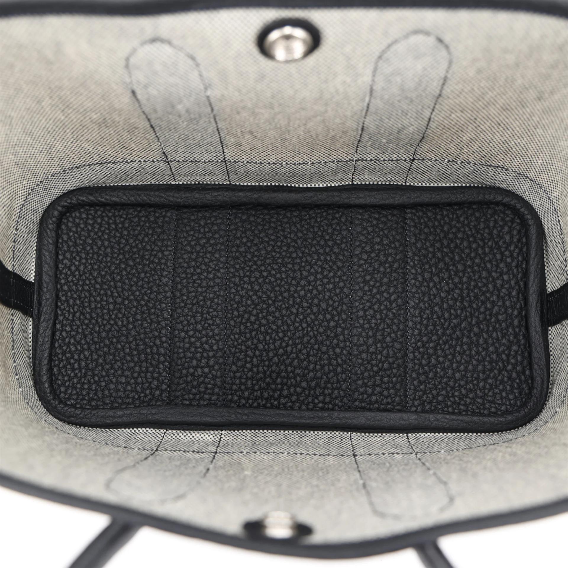 Brand New ( Rank N ) HERMÈS Neo Garden Party 23 Black Ecru Negonda Palladium hardware G (2026) - 14