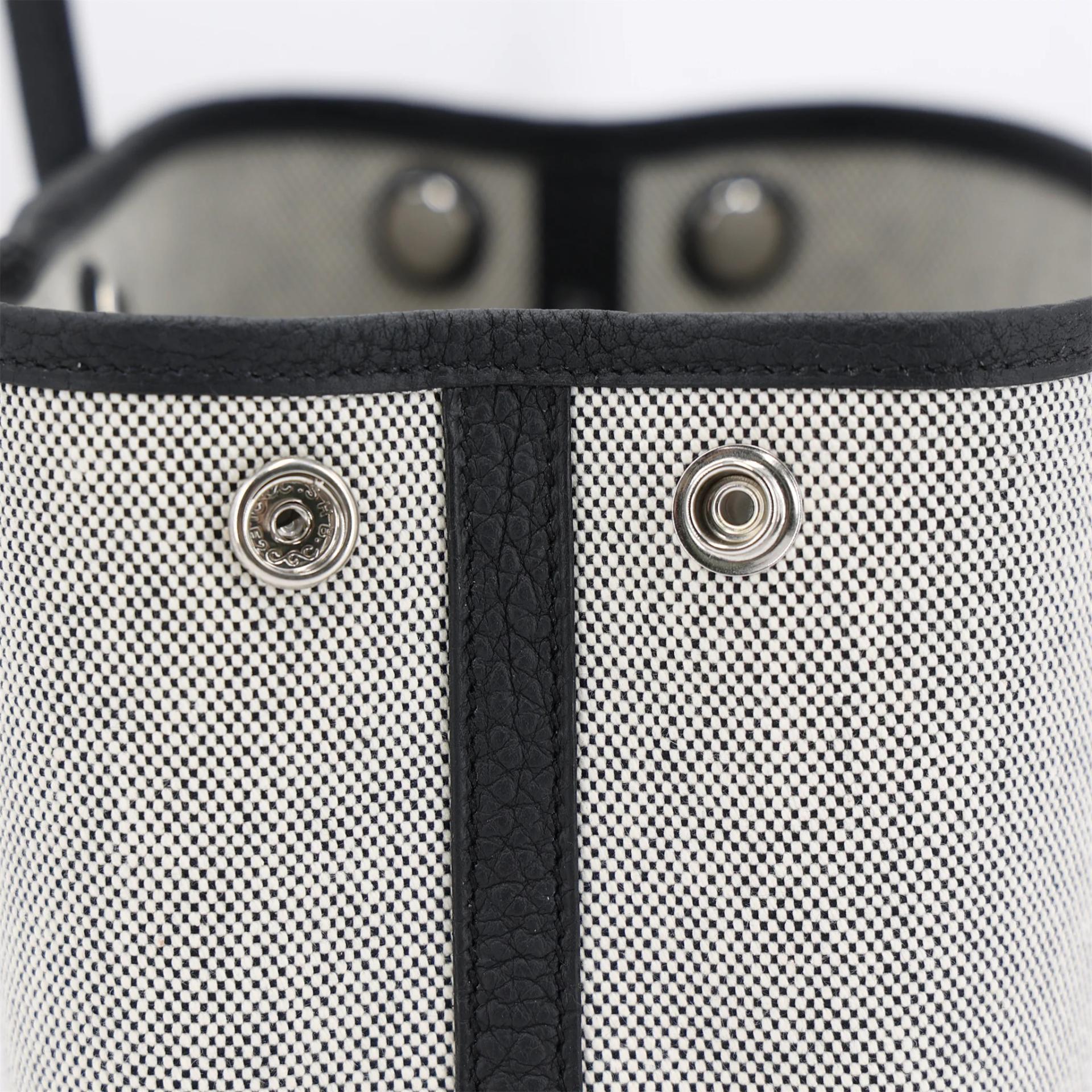 Brand New ( Rank N ) HERMÈS Neo Garden Party 23 Black Ecru Negonda Palladium hardware G (2026) - 11
