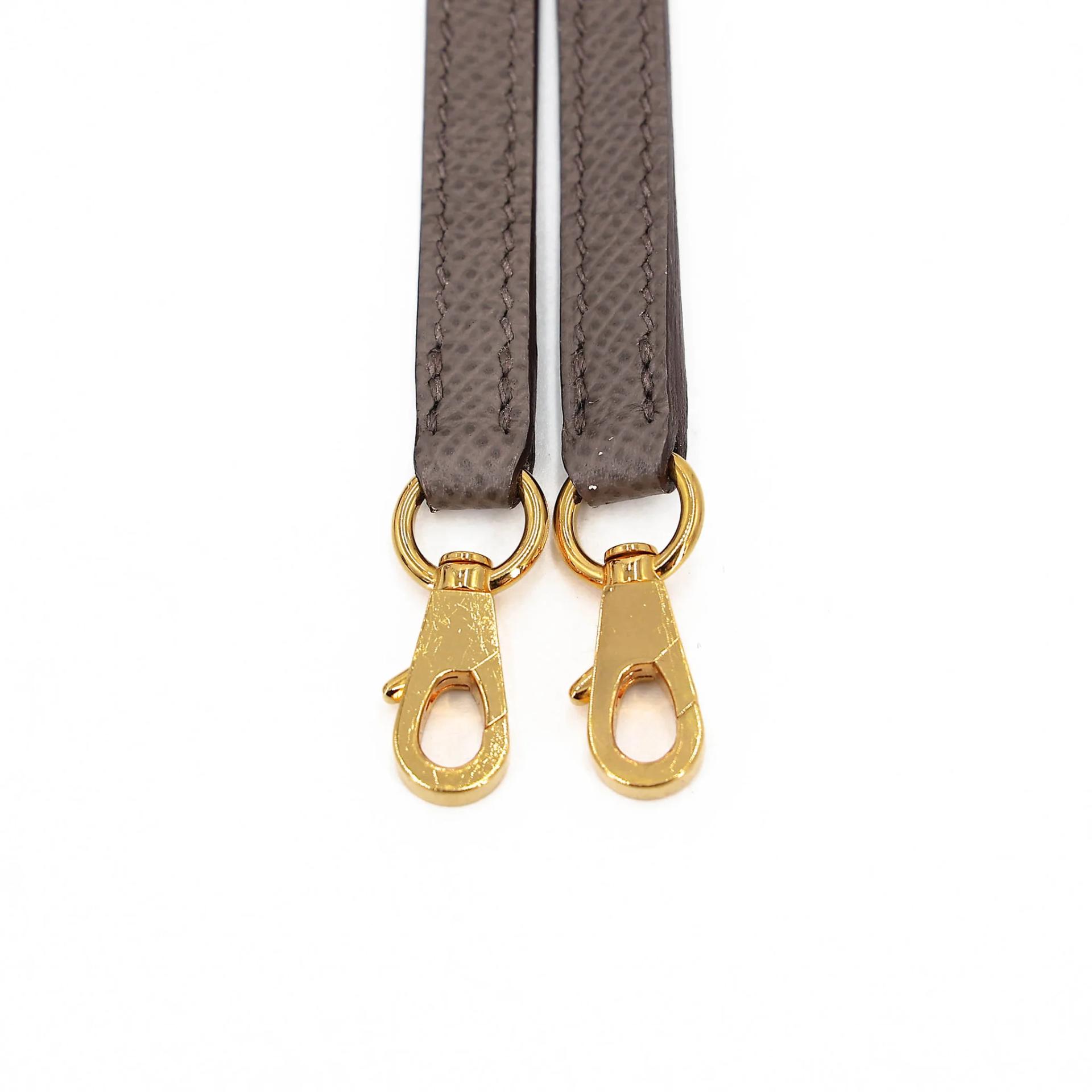 Very Good ( Rank A) HERMÈS Mini Kelly II Etain (8F) Epsom Gold hardware Y (2020) - 26