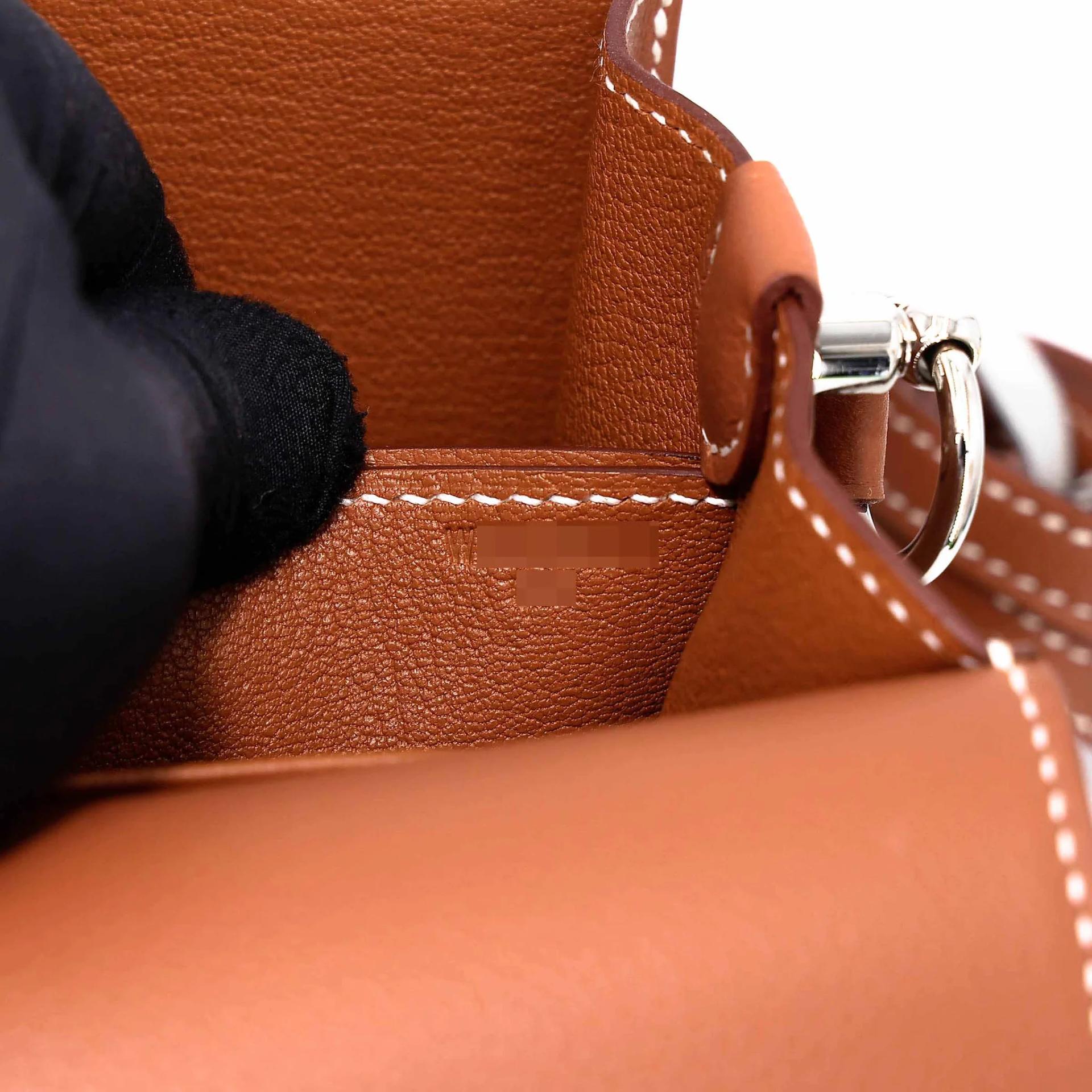 Unused ( Rank NS ) HERMÈS Roulis Mini Gold (37) Evercolor Palladium hardware W (2024) - 11