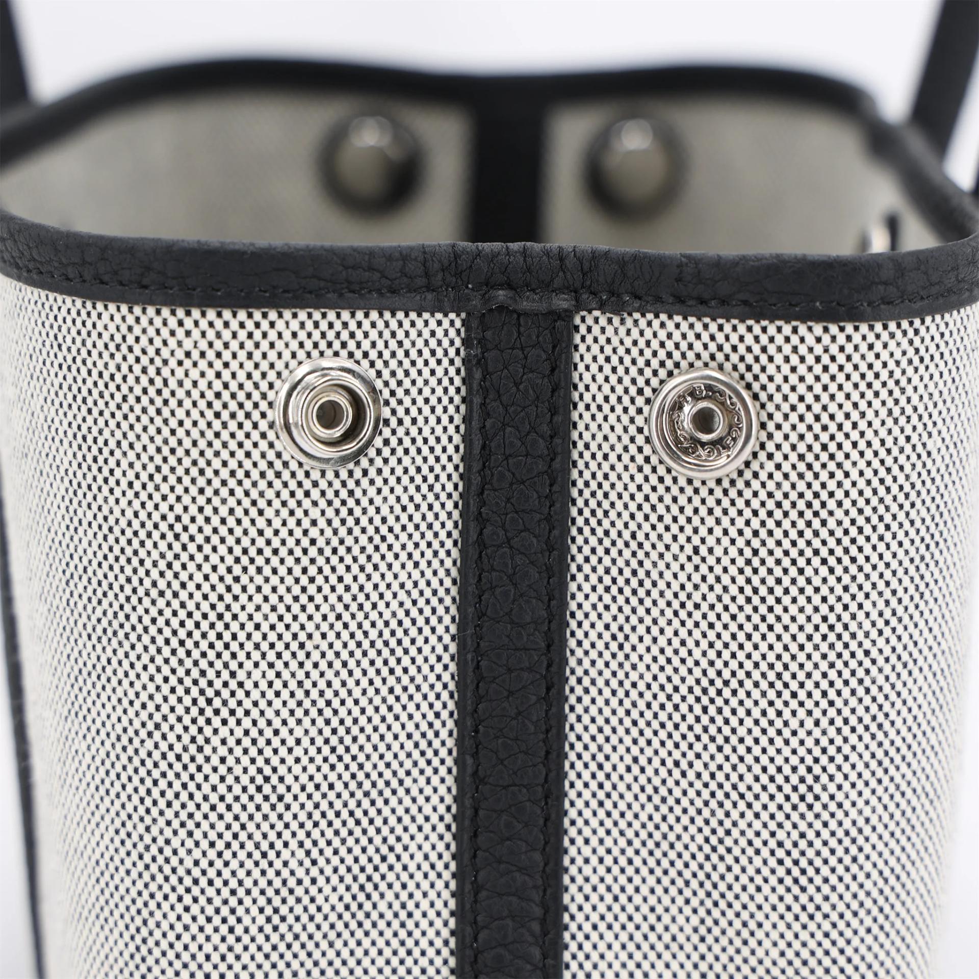 Brand New ( Rank N ) HERMÈS Neo Garden Party 23 Black Ecru Negonda Palladium hardware G (2026) - 10
