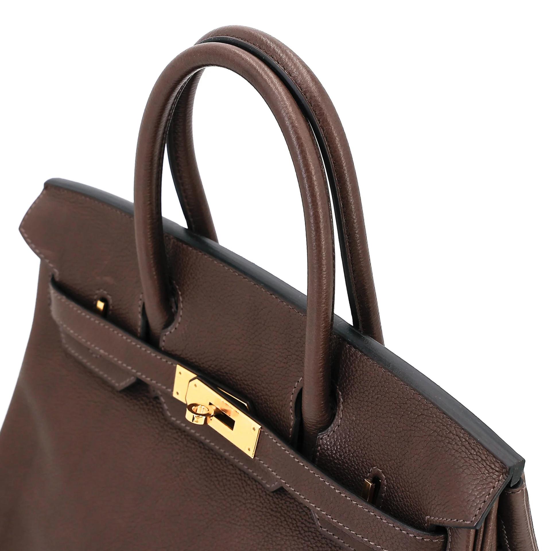 Unused ( Rank NS ) HERMÈS Birkin 30 Ebene (46) Barenia Gold hardware Y (2020) - 3