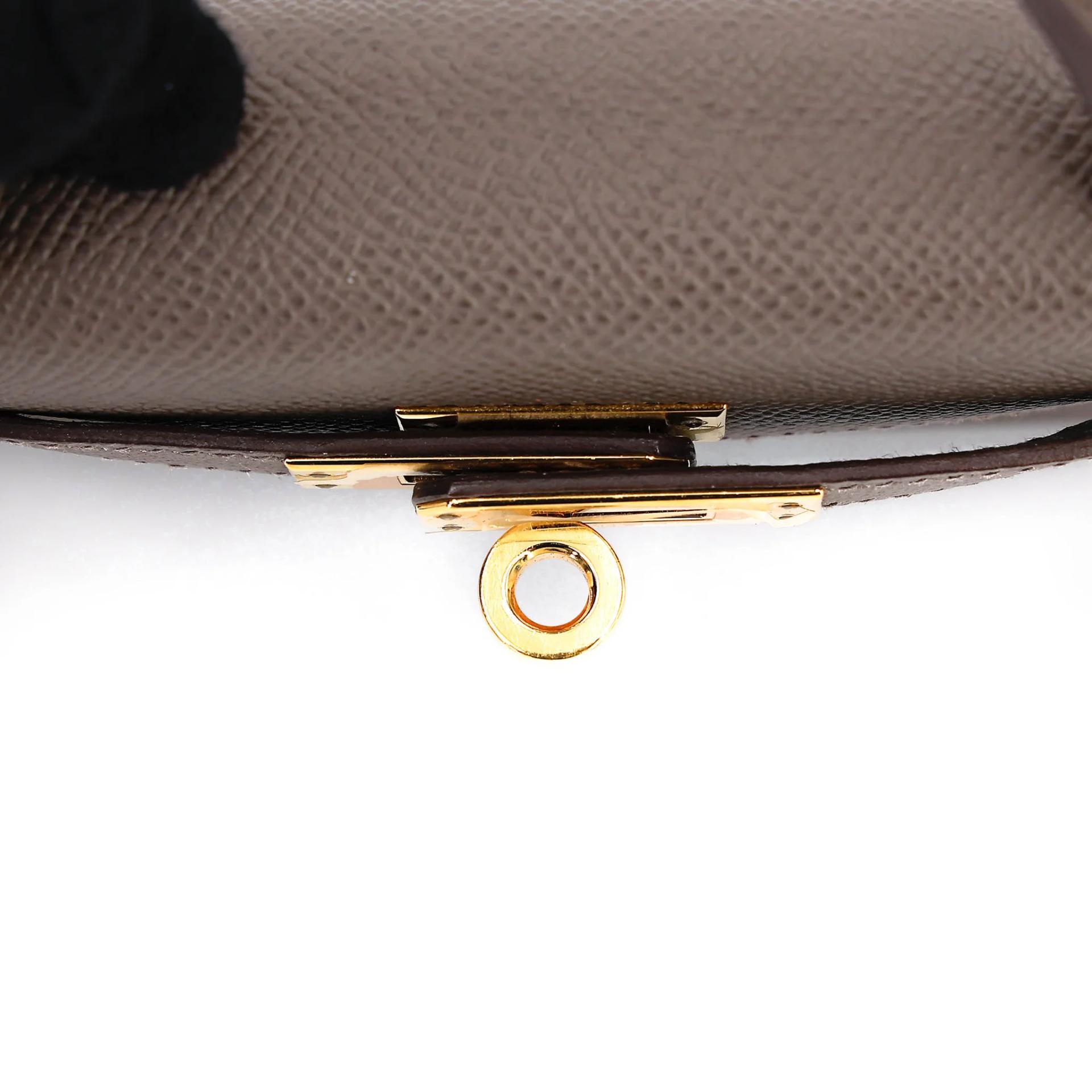 Very Good ( Rank A) HERMÈS Mini Kelly II Etain (8F) Epsom Gold hardware Y (2020) - 15