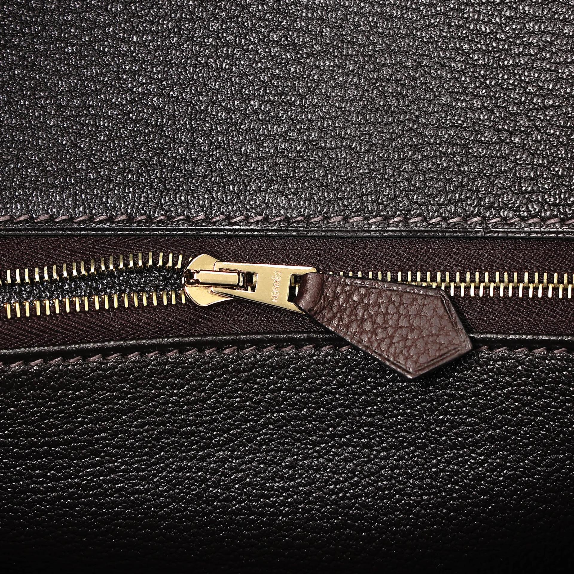 Unused ( Rank NS ) HERMÈS Birkin 30 Ebene (46) Barenia Gold hardware Y (2020) - 12