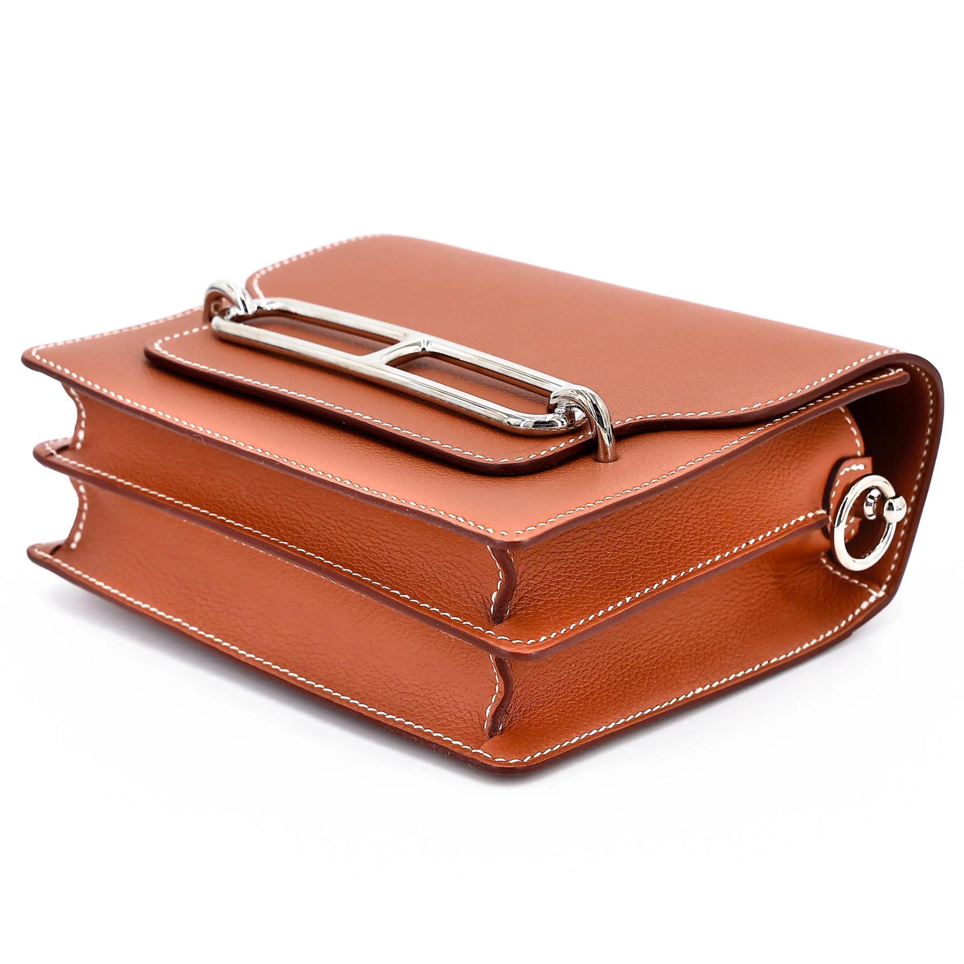 Unused ( Rank NS ) HERMÈS Roulis Mini Gold (37) Evercolor Palladium hardware W (2024) - 4