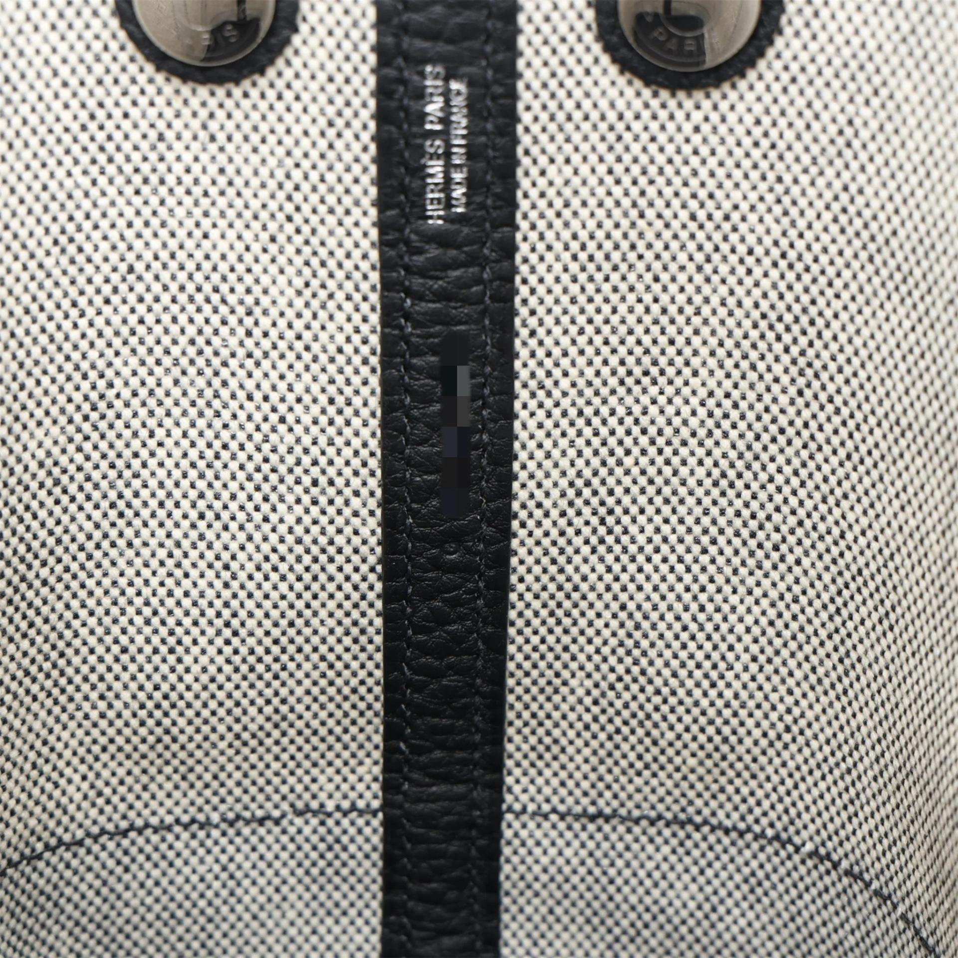 Brand New ( Rank N ) HERMÈS Neo Garden Party 23 Black Ecru Negonda Palladium hardware G (2026) - 15