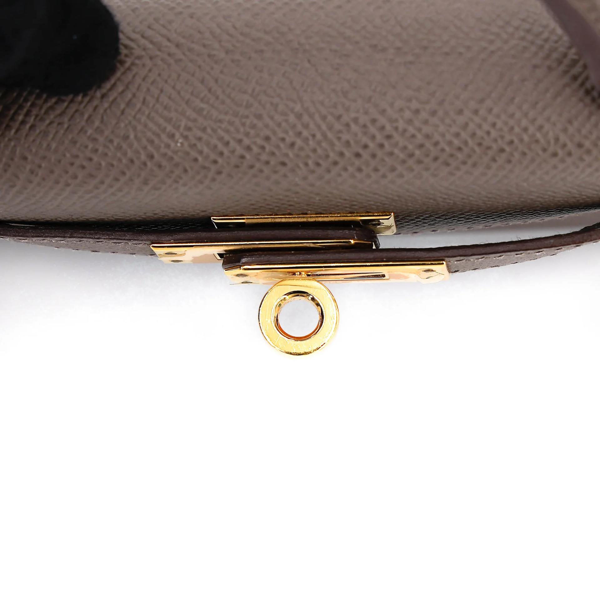 Very Good ( Rank A) HERMÈS Mini Kelly II Etain (8F) Epsom Gold hardware Y (2020) - 14