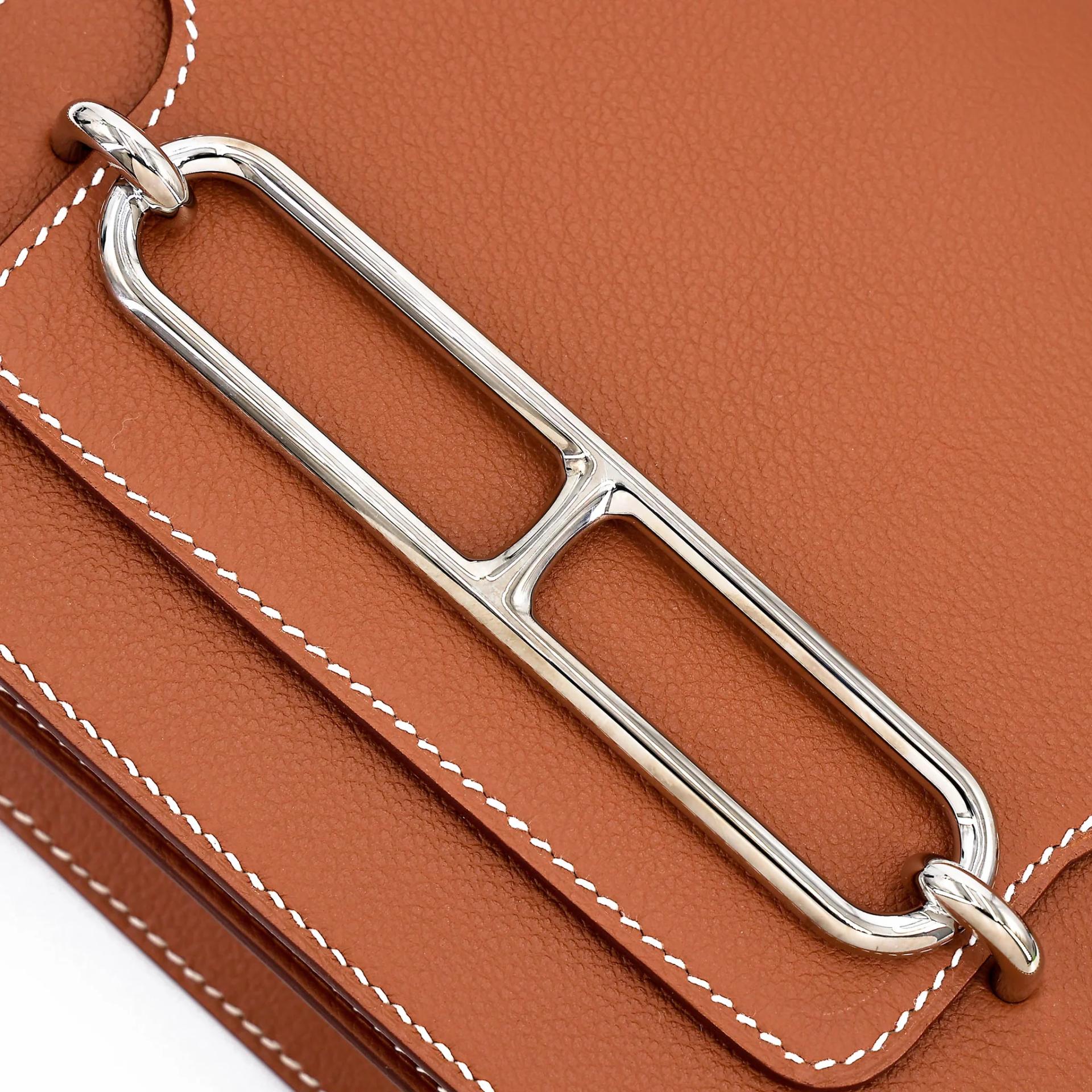 Unused ( Rank NS ) HERMÈS Roulis Mini Gold (37) Evercolor Palladium hardware W (2024) - 8