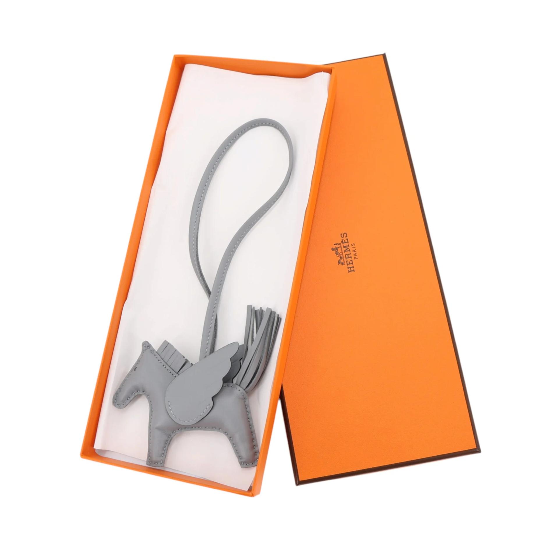 Brand New ( Rank N ) HERMÈS Rodeo Pegase PM Gris Pantin (P0) Agneau Milo Swift K (2025) - 6