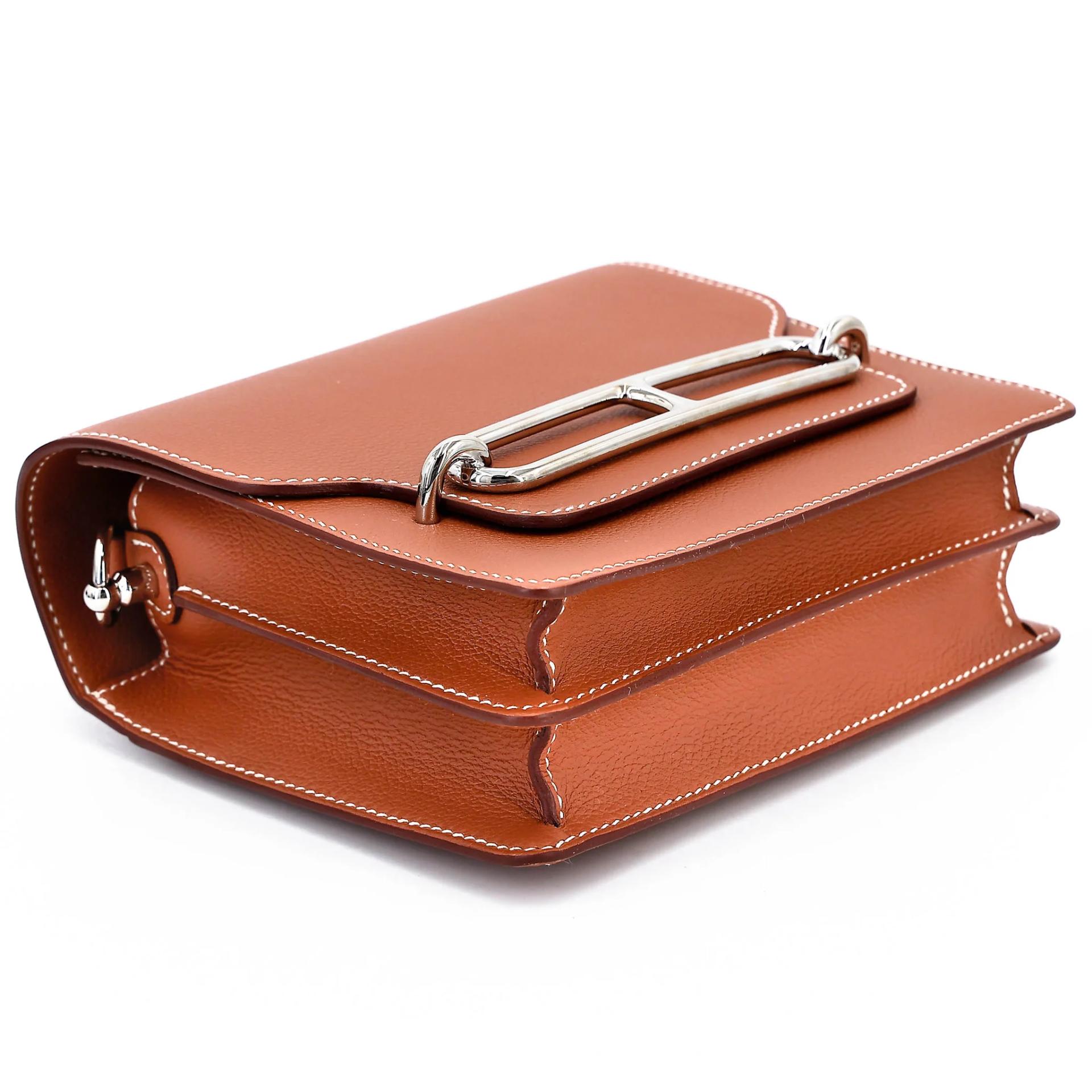 Unused ( Rank NS ) HERMÈS Roulis Mini Gold (37) Evercolor Palladium hardware W (2024) - 5