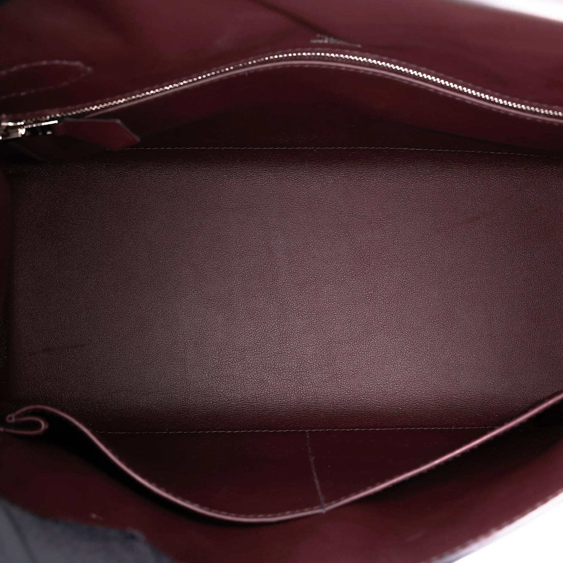 Excellent ( Rank SA ) HERMÈS Limited Edition Kelly 28 Sellier Rouge Sellier (0G) Toile Quadrille canvas Swift Palladium hardware U (2022) - 21