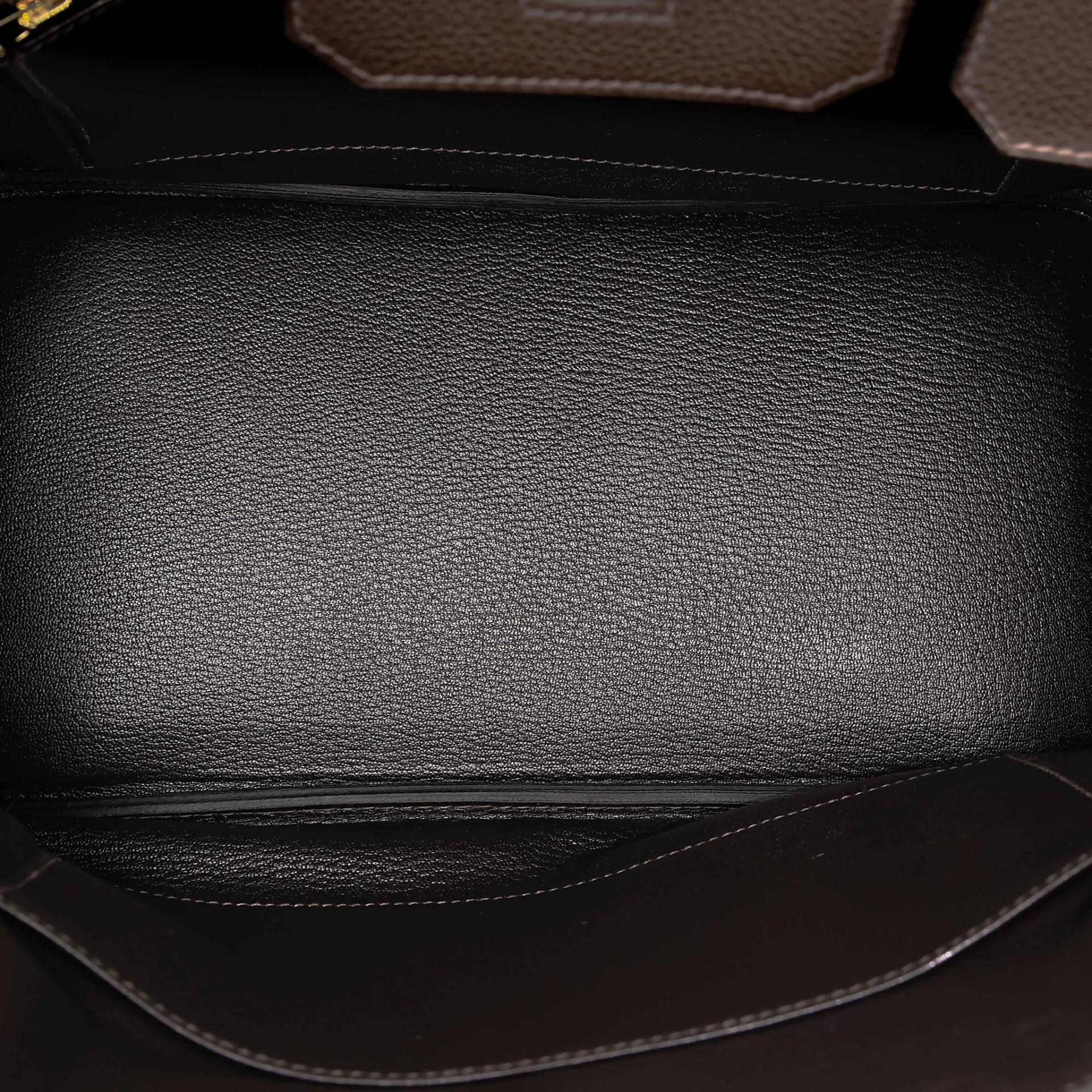 Unused ( Rank NS ) HERMÈS Birkin 30 Ebene (46) Barenia Gold hardware Y (2020) - 17