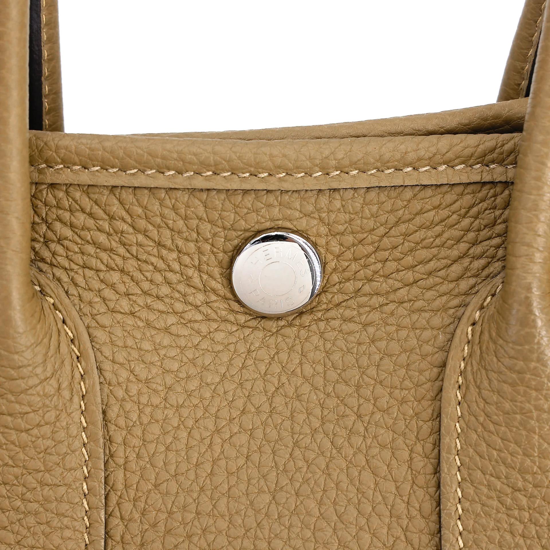 Brand New ( Rank N ) HERMÈS Neo Garden Party 23 Dune (2D) Negonda Palladium hardware G (2026) - 9