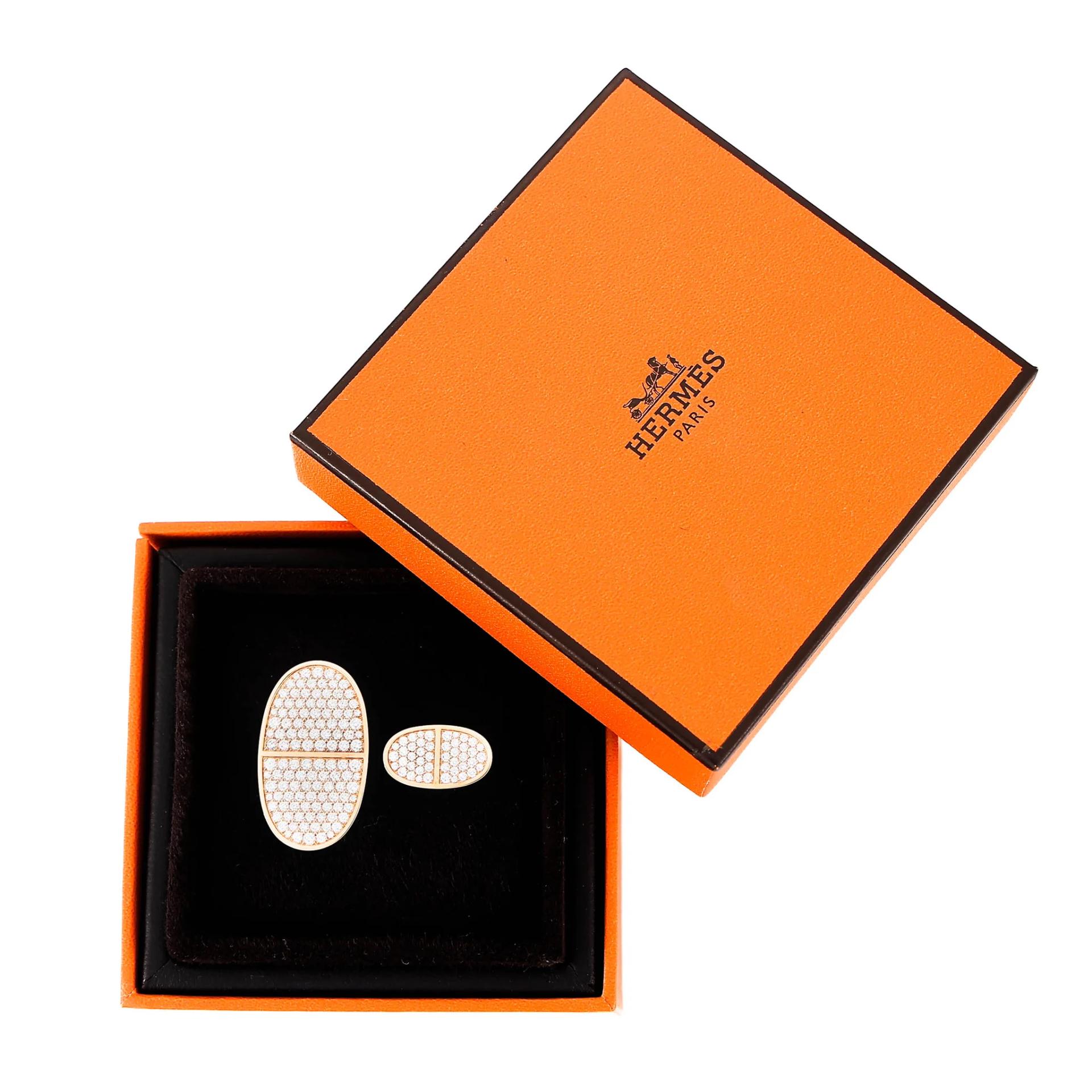 Unused ( Rank NS ) HERMÈS Chaine d'ancre Vers Ring #53 Rose Gold 18K Rose Gold Diamond - 3