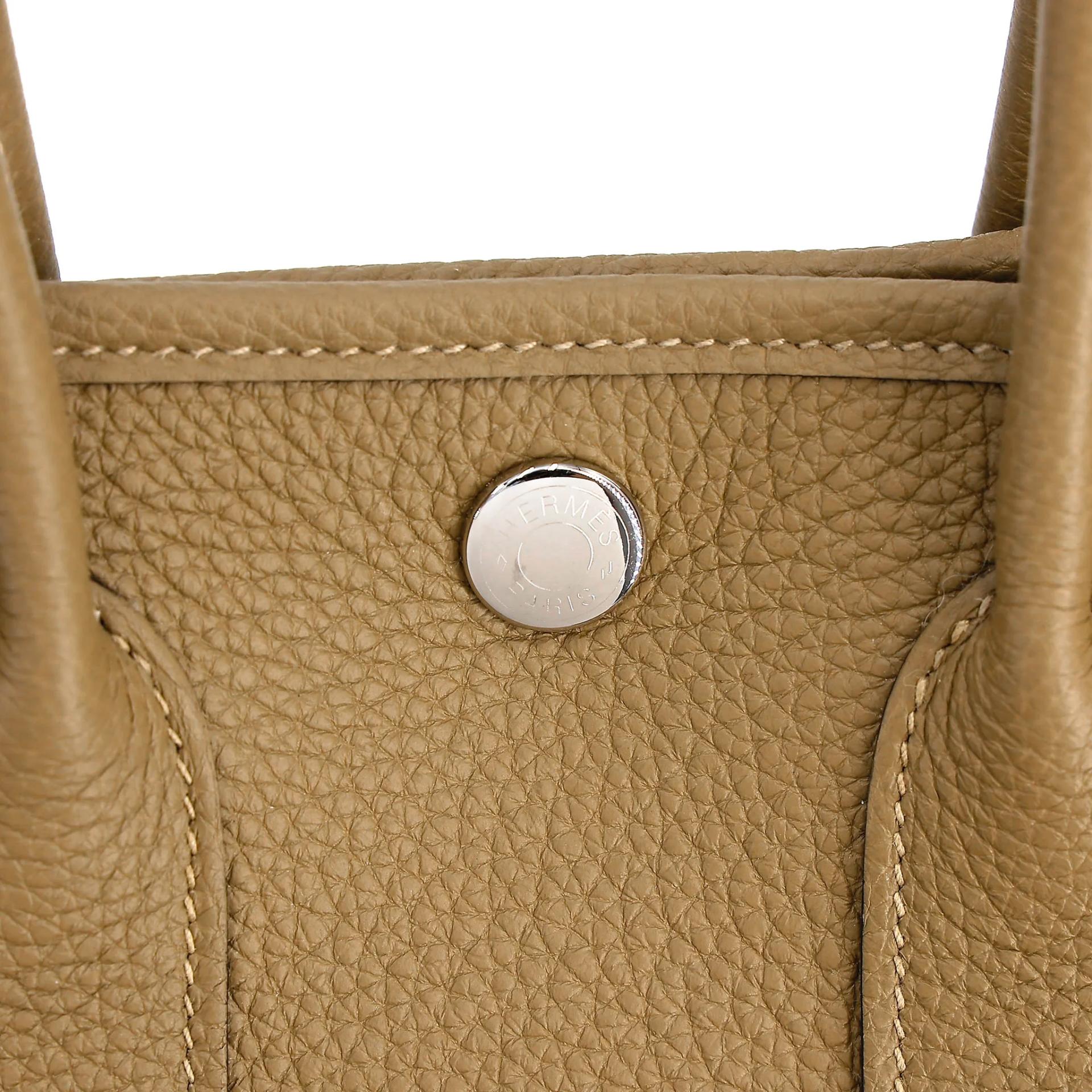 Brand New ( Rank N ) HERMÈS Neo Garden Party 23 Dune (2D) Negonda Palladium hardware G (2026) - 8