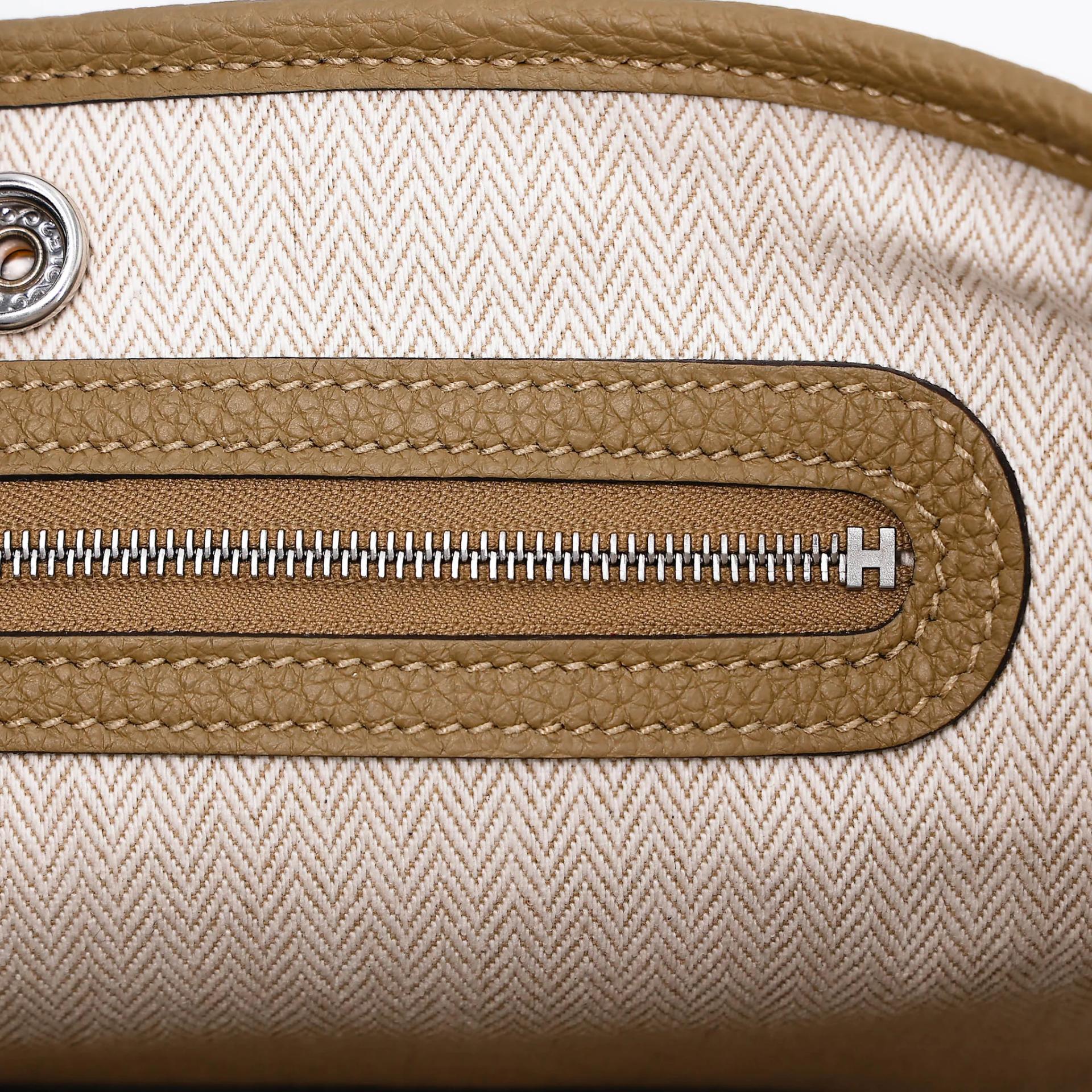 Brand New ( Rank N ) HERMÈS Neo Garden Party 23 Dune (2D) Negonda Palladium hardware G (2026) - 11