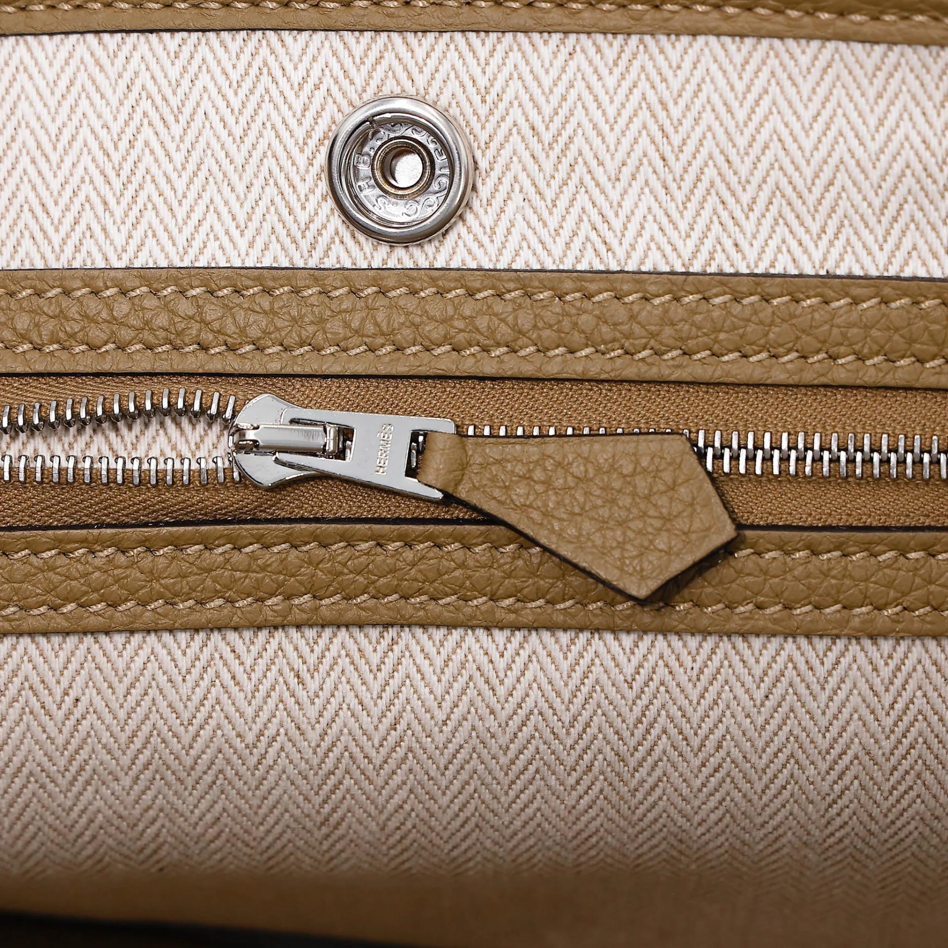 Brand New ( Rank N ) HERMÈS Neo Garden Party 23 Dune (2D) Negonda Palladium hardware G (2026) - 10