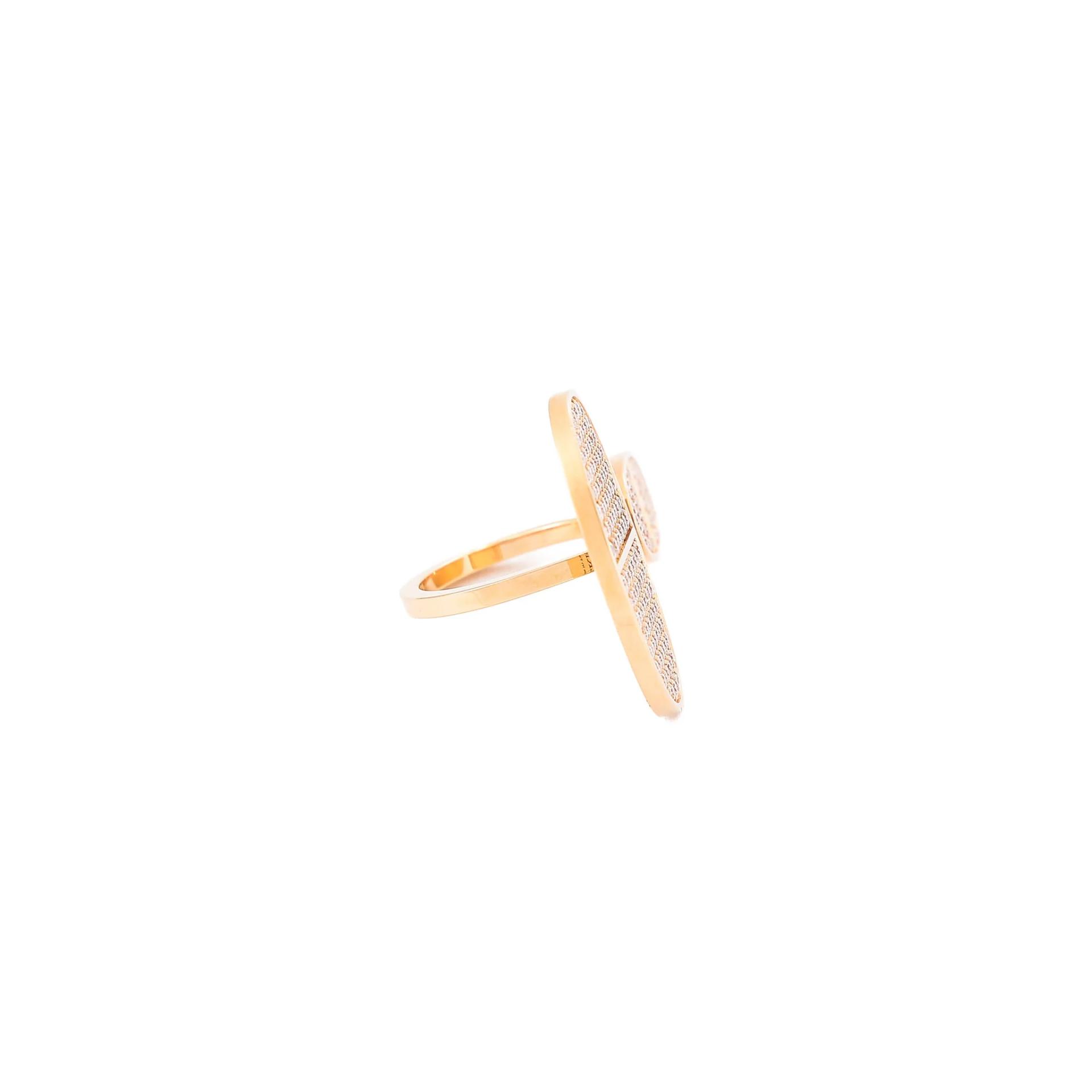 Unused ( Rank NS ) HERMÈS Chaine d'ancre Vers Ring #53 Rose Gold 18K Rose Gold Diamond - 5