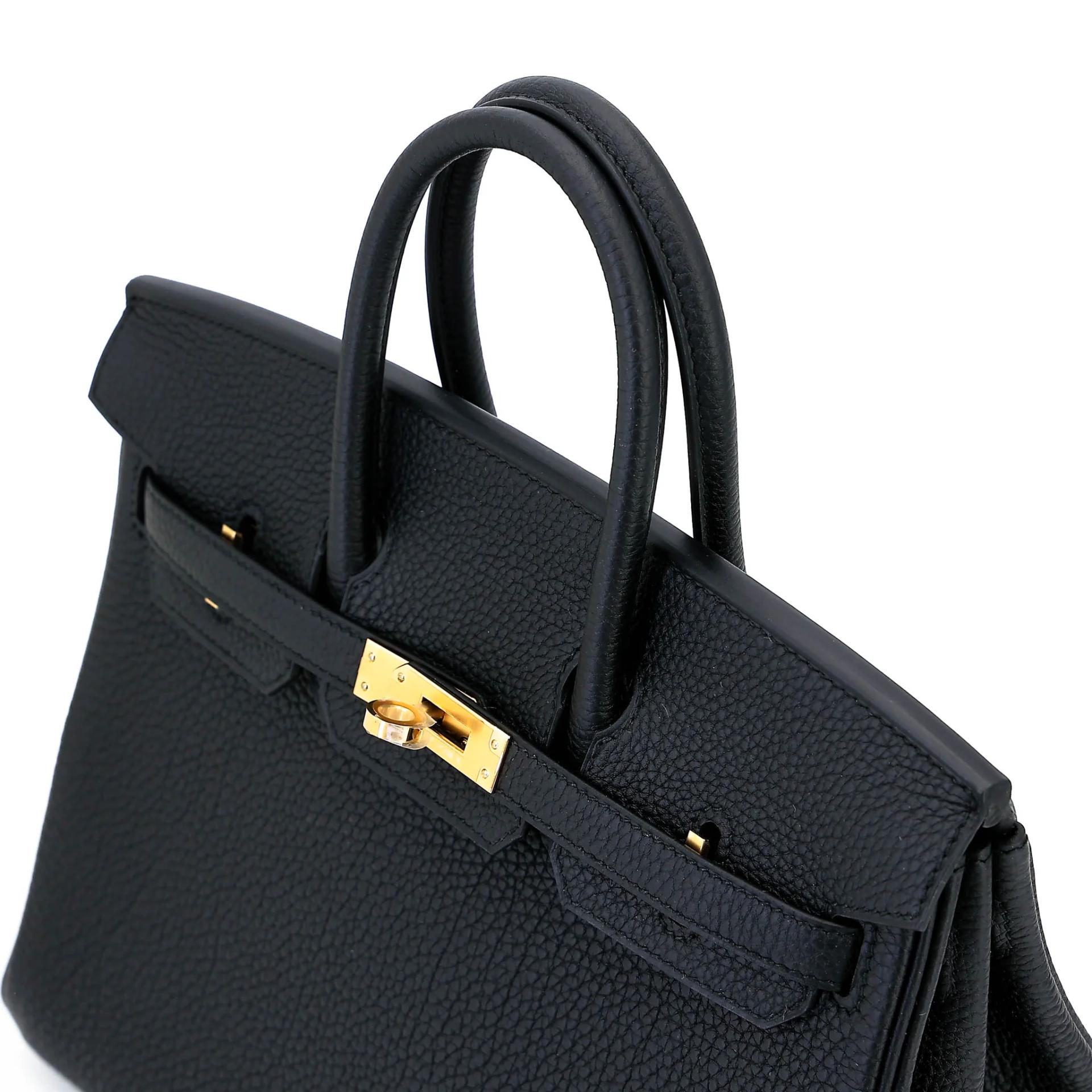 Brand New ( Rank N ) HERMÈS Birkin 25 Noir (89) Togo Gold hardware K (2025) - 3