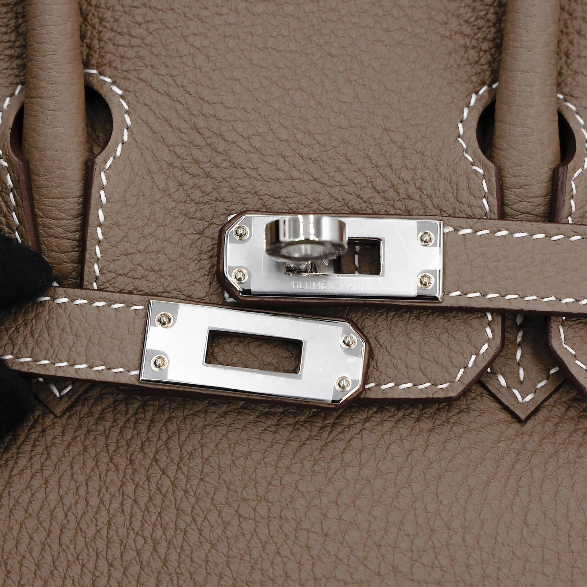 Brand New ( Rank N ) HERMÈS Birkin 25 Etoupe (18) Togo Palladium hardware K (2025) - 8