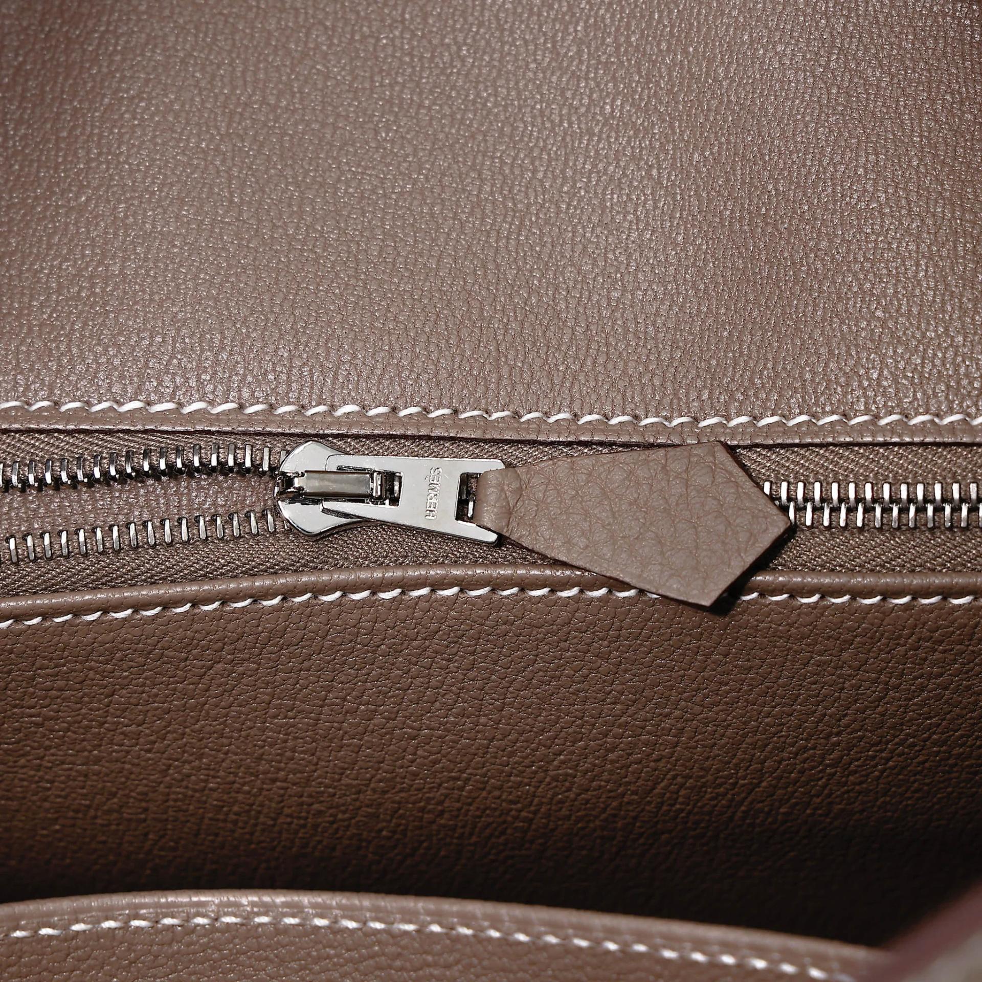 Brand New ( Rank N ) HERMÈS Birkin 25 Etoupe (18) Togo Palladium hardware K (2025) - 12
