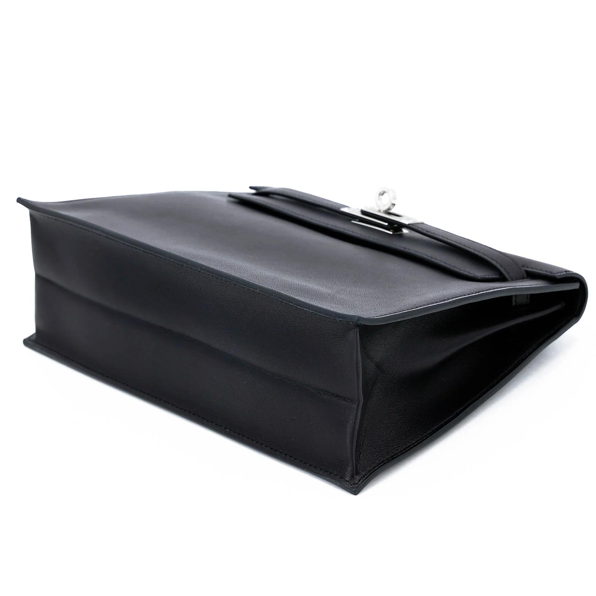 Brand New ( Rank N ) HERMÈS Kelly Danse Noir (89) Volupto calfskin Palladium hardware G (2026) - 3